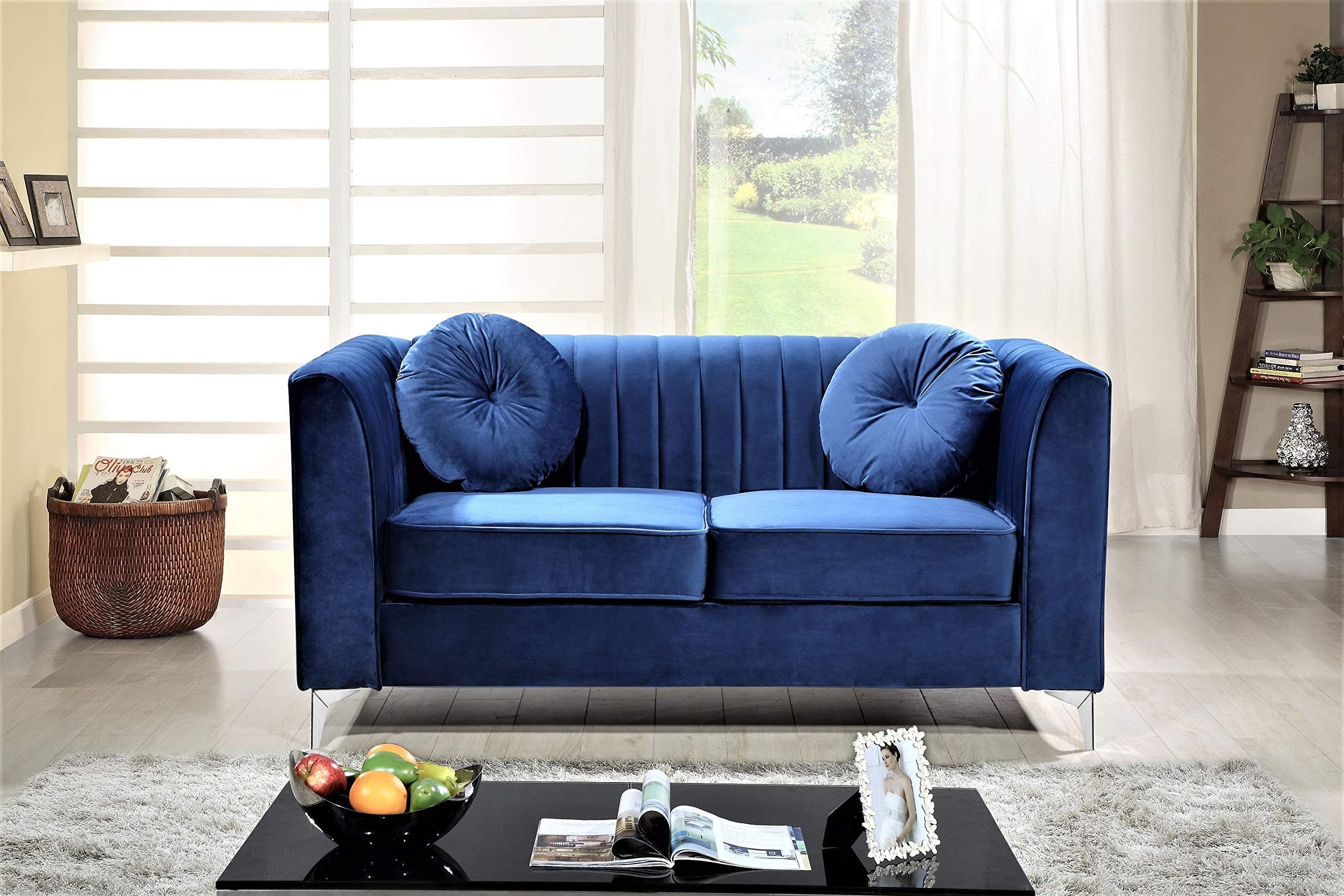 US Pride Furniture Loveseat, Blue