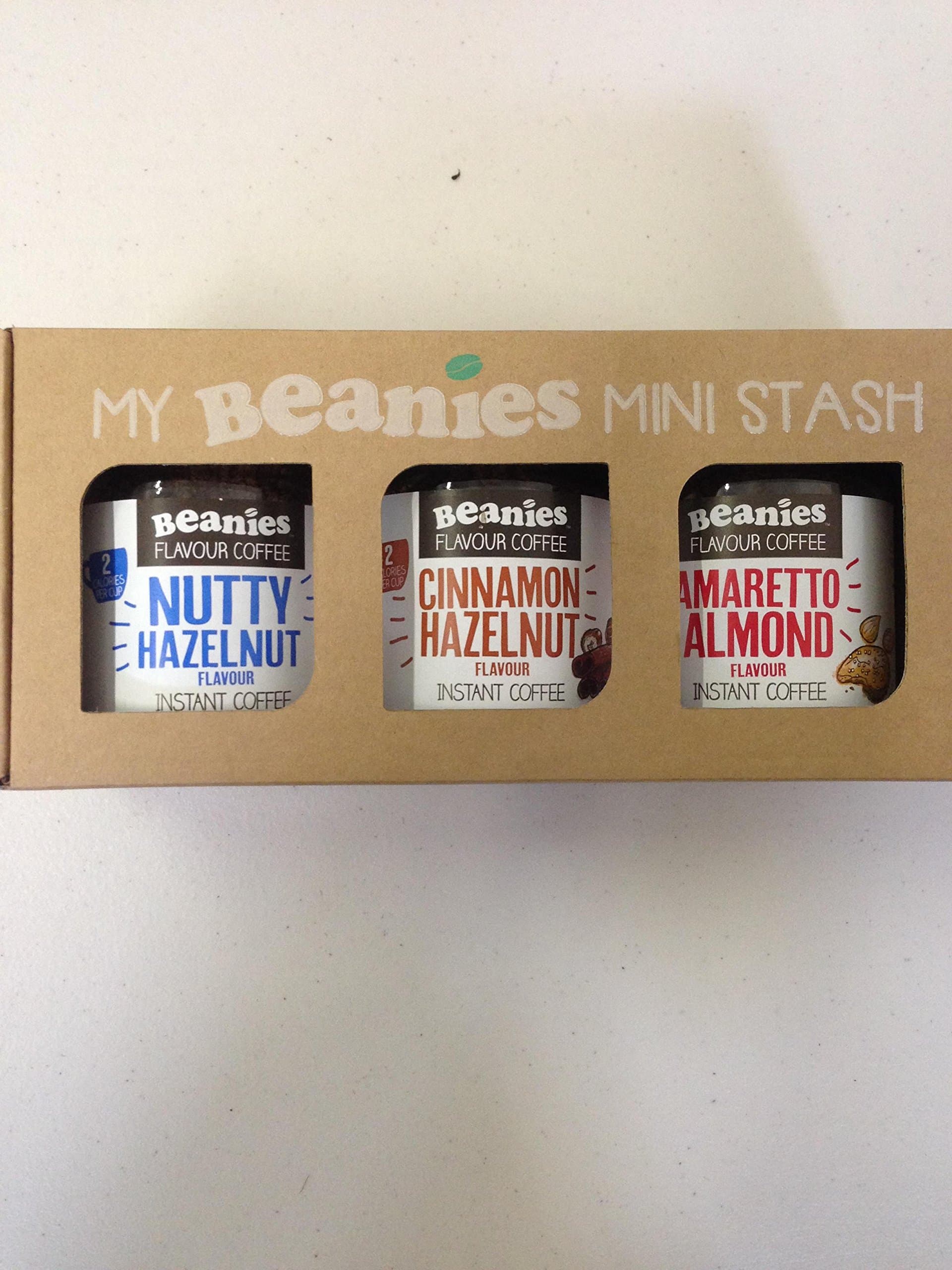 Beanies Nutty Gift Set ( Nutty Hazelnut, Cinnamon Hazelnut, Amaretto Almond) 3 x 50g Jar