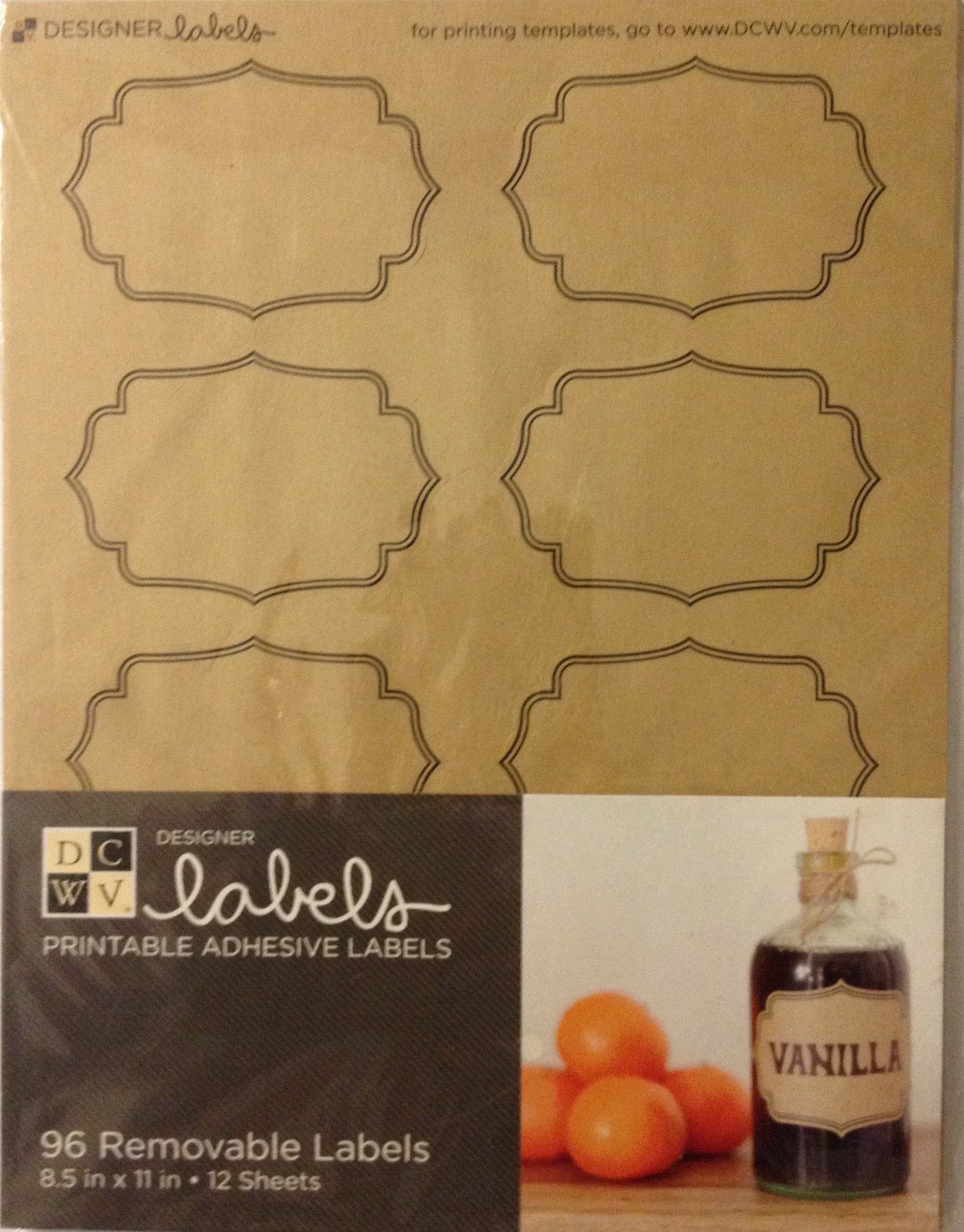 Die Cuts with A View Adhesive Label Extra-Kraft with Black Edge (96 pcs) ST-018-00011