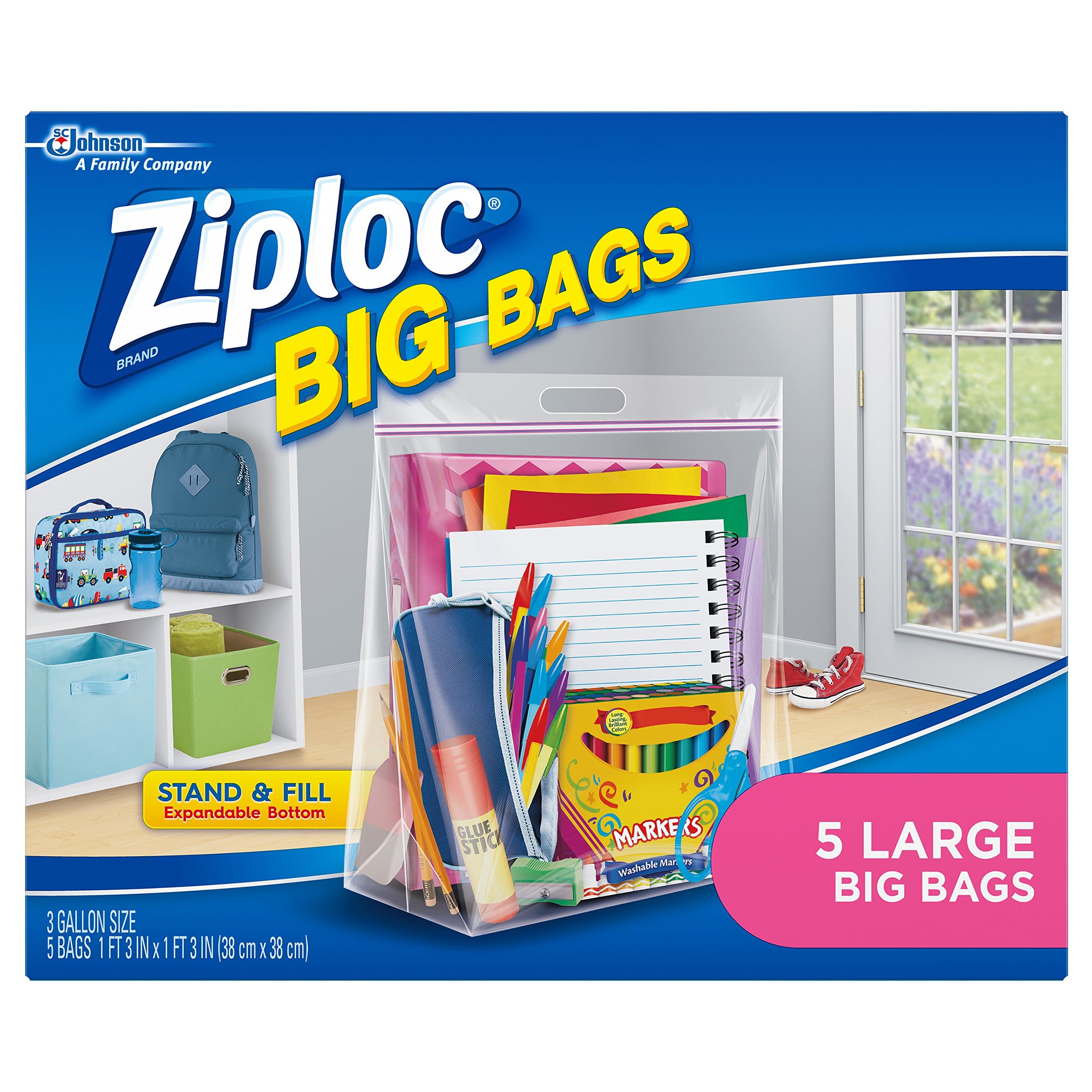 Ziploc Big Bags, Large, 5 Count