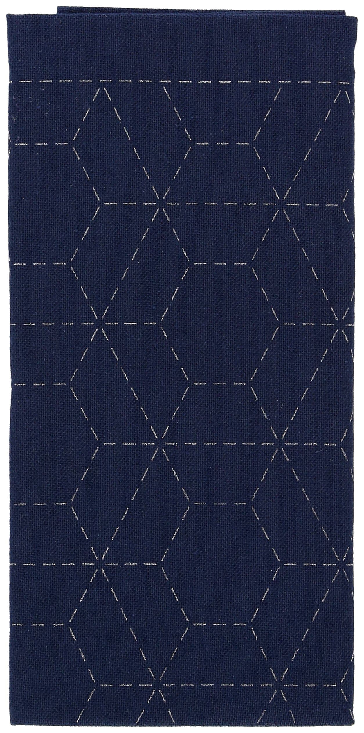 Sashiko Pattern - Arare-kikko 12.25" Sq. 100% Cotton in Navy