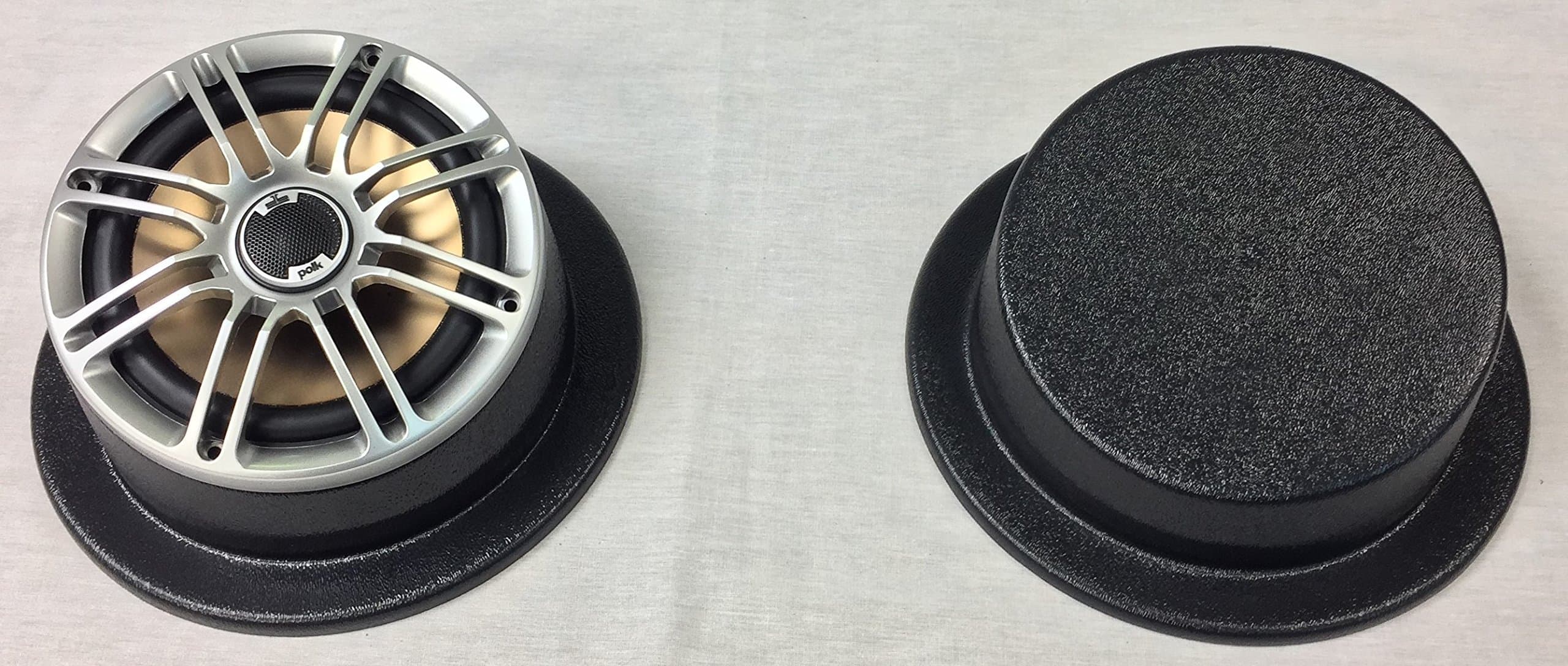 GMT Inc Universal Round Angled Flanged Speaker Pod Fits Up to 6 1/2" Round Speakers with Sealed Bottom