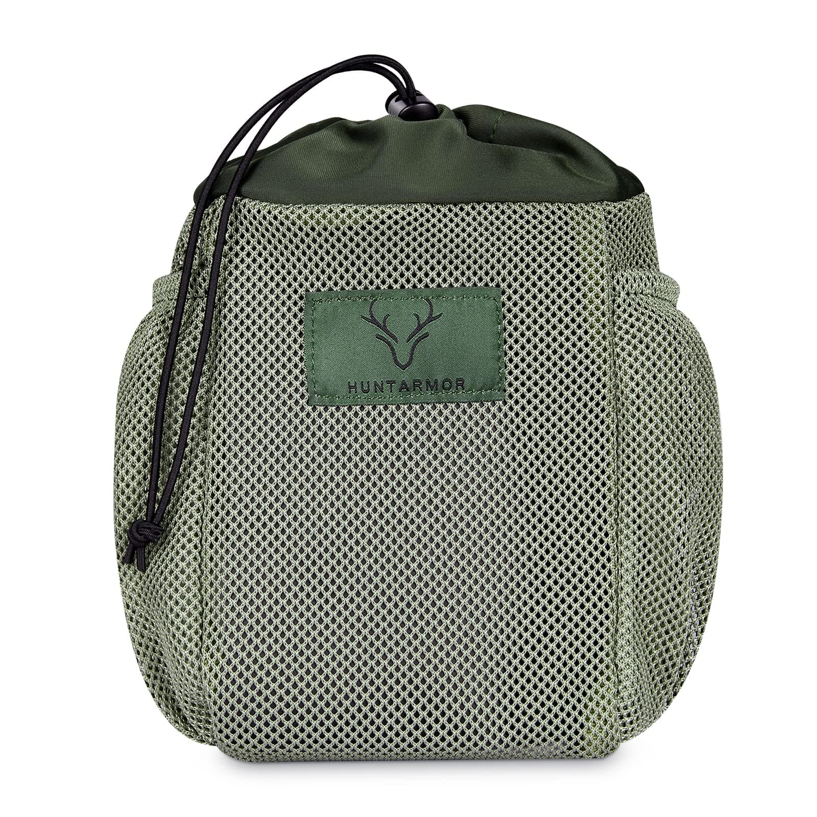 QOGIR Dump Pouch Saddle Pouches, Mesh Saddle Bags with Drawstring Closure, Easily Attaches to Any Hunting Saddle, Lightweight Saddle Hunting Accessories, Comfortable Hunting Saddle Accessories