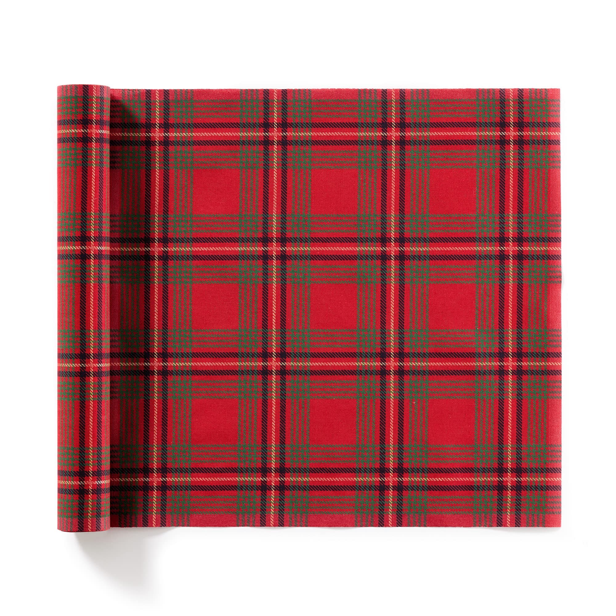 MY DRAP Pack of 6 Cloth Napkins 100% Cotton Reusable 30 x 30 cm Red Tartan Collection Roll Format Pre-Cut Units
