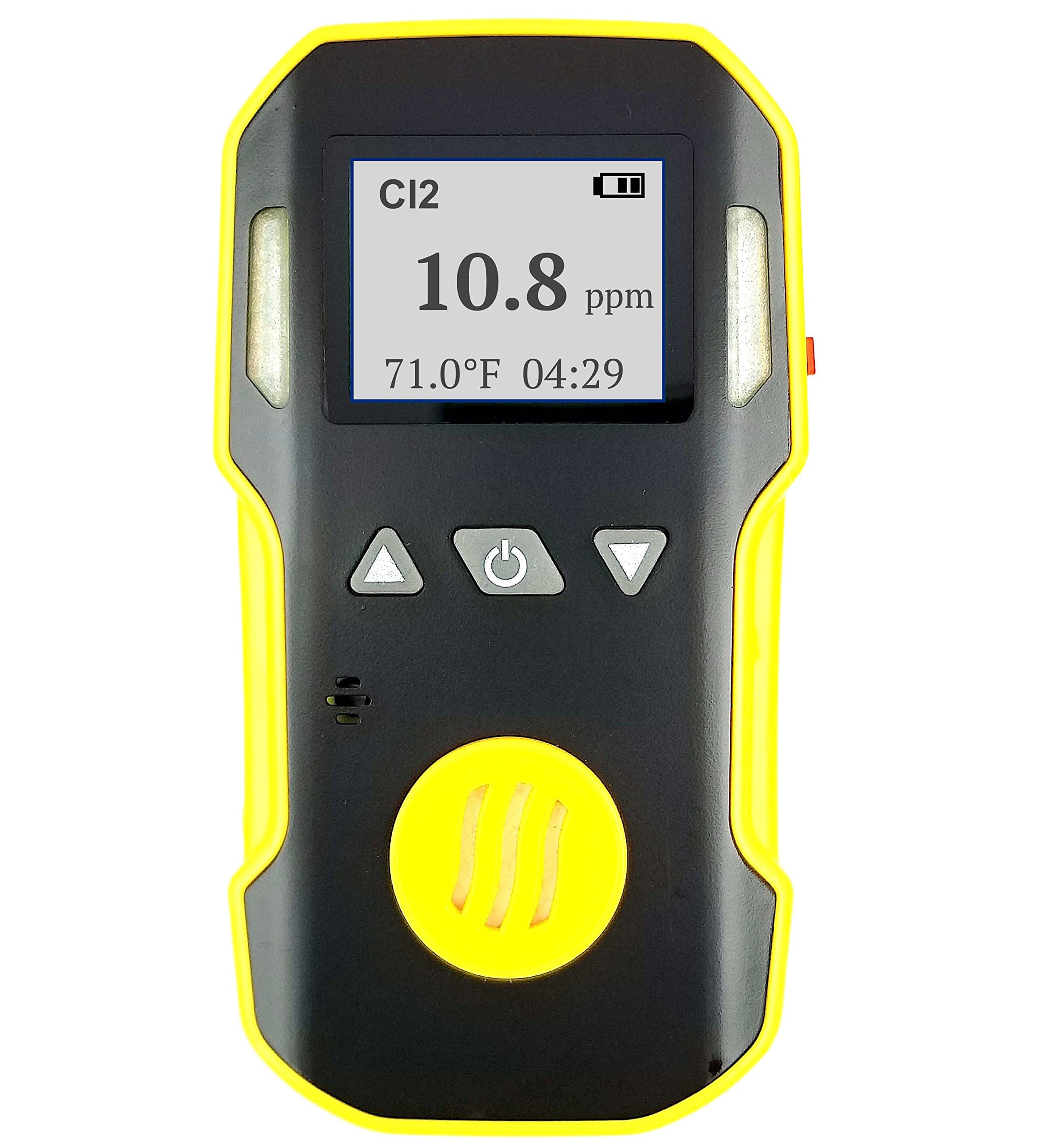 Chlorine Gas Detector & Analyzer & FORENSICS Professional Precision Series Water, Dust & Explosion Proof USB Recharge Sound, Light and Vibration Alarms 0-20 ppm Cl2 Gas