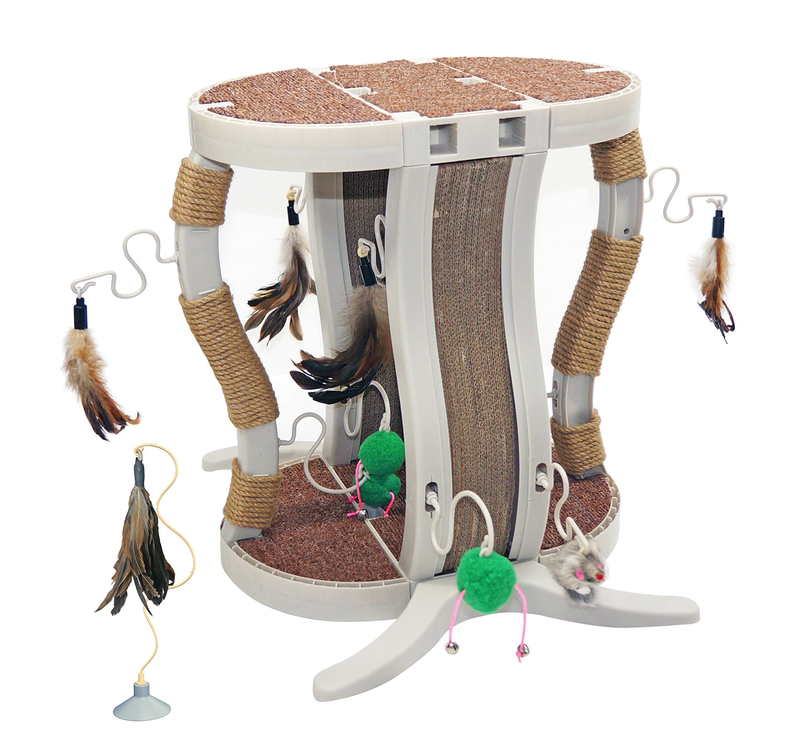 500-20 Kitty Connection Curved Rope Scratcher Set