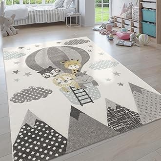 Paco Home Children's Rug, Modern Children's Room Pastel Rug, Cute 3D Animal Motifs, Size:80x150 cm