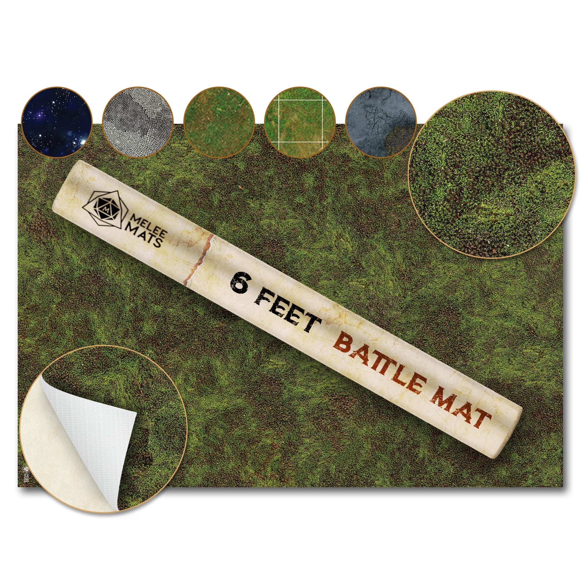Melee MatsBattle Game for DND - [48" x 72"] Wargaming Tabletop Map - Gaming Board for Warhammer 40k, Dungeons and Dragons, Wargame RPG - Vinyl Gaming Jungle Terrain