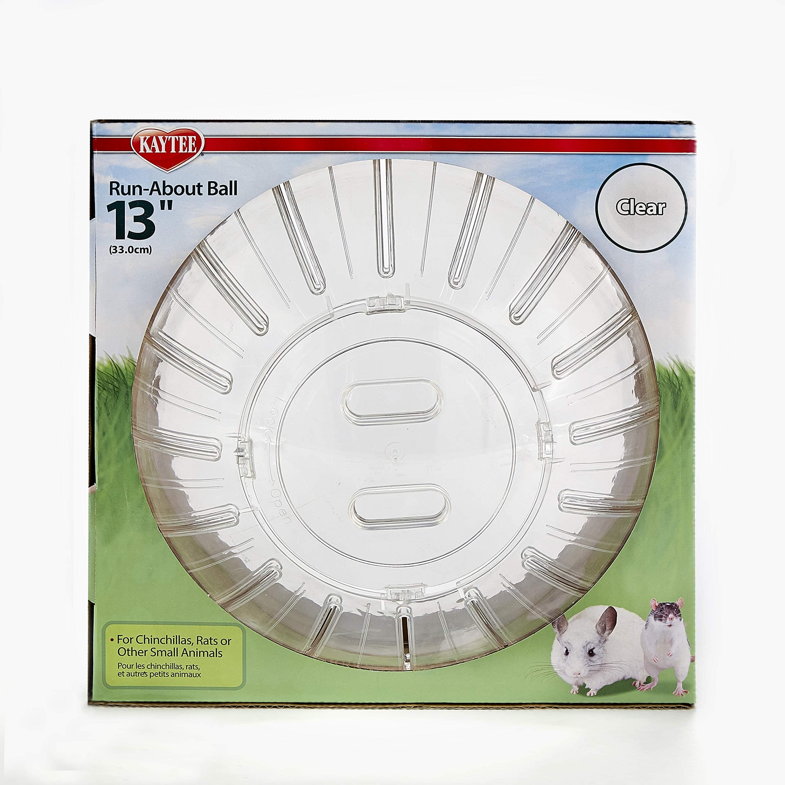 Kaytee 13" Clear Run-About Exercise Ball For Pet Rats & Chinchillas