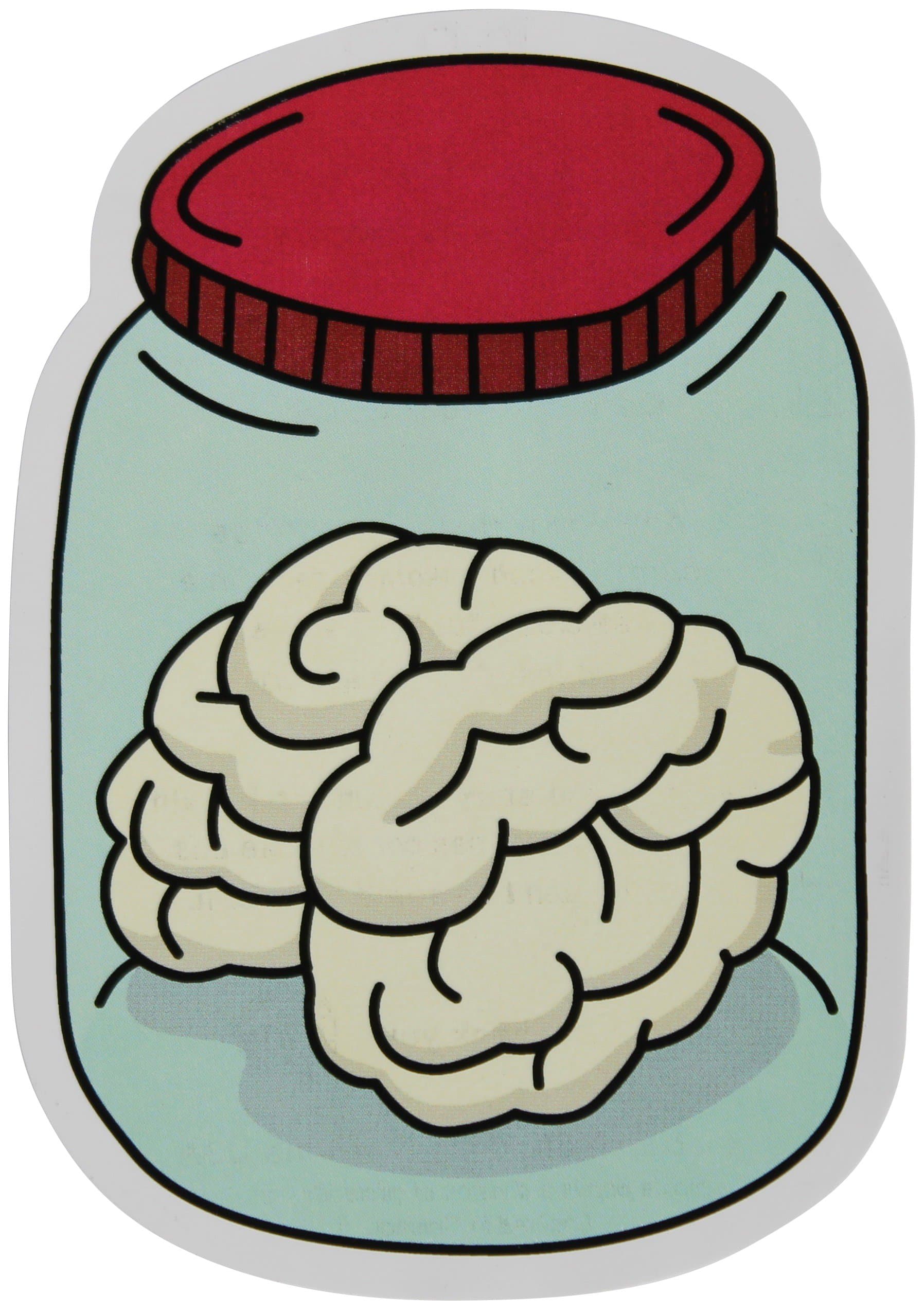 Moxie Pop Brain in A Jar Stickers 2-Pack of Vinyl Decals Measuring 4" x 3" Great for Cars Windows Water Bottles Laptops