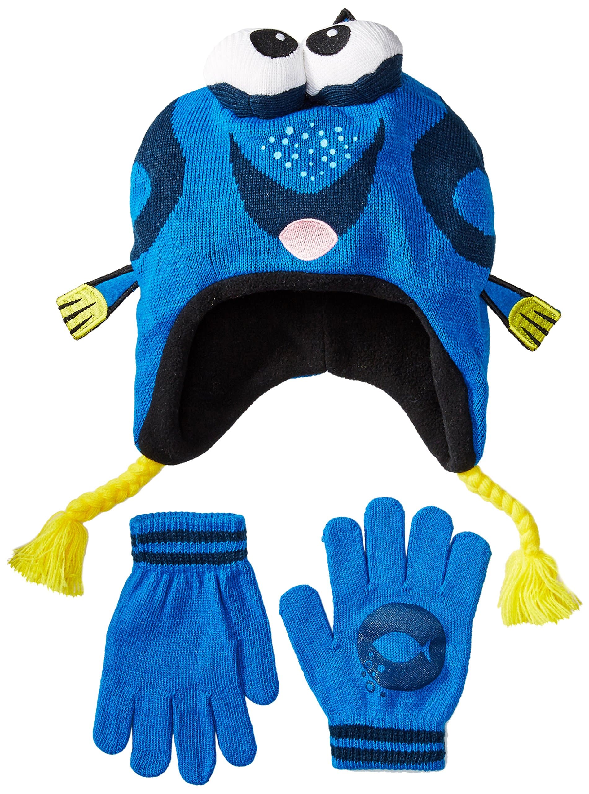 Big Boys' Finding Nemo Dori 3D Knit Peruvian and Glove Set