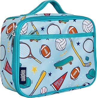 WildkinKids Insulated Lunch Box Bag for Boys & Girls, Reusable Kids Lunch Box is Perfect for Elementary, Ideal Size for Packing Hot or Cold Snacks for School & Travel Bento Bags (Team Spirit)