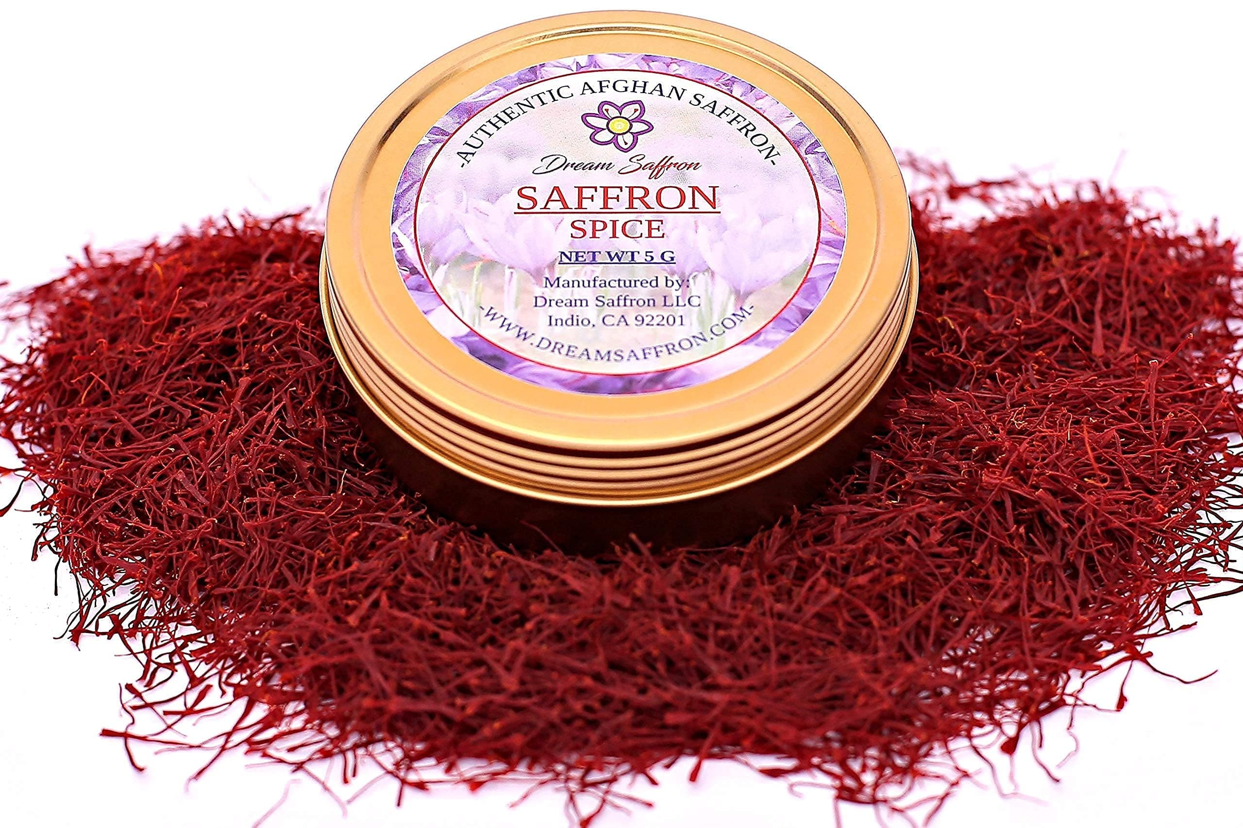 Dream Saffron, Premium All-Red Saffron Spice for Cooking, 1 Grams of 100% Natural Afghan Saffron Threads, Grade A+ Super Nagin Saffron Used for Persian Tea, Paella, Risotto