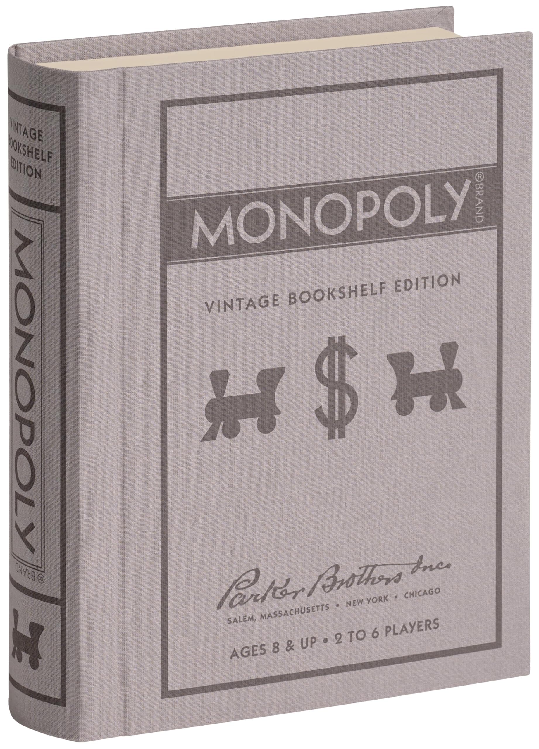 Monopoly Linen Book Vintage Edition Board Game
