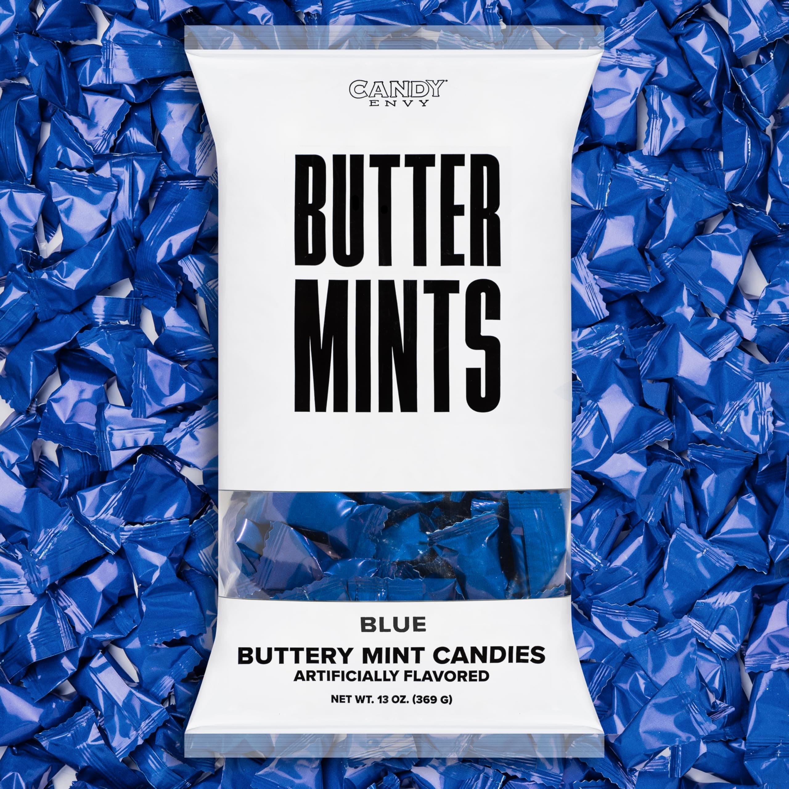 Candy Envy - Blue Wrapped Buttermints - 13 oz. Bag - 100 Individually Wrapped...