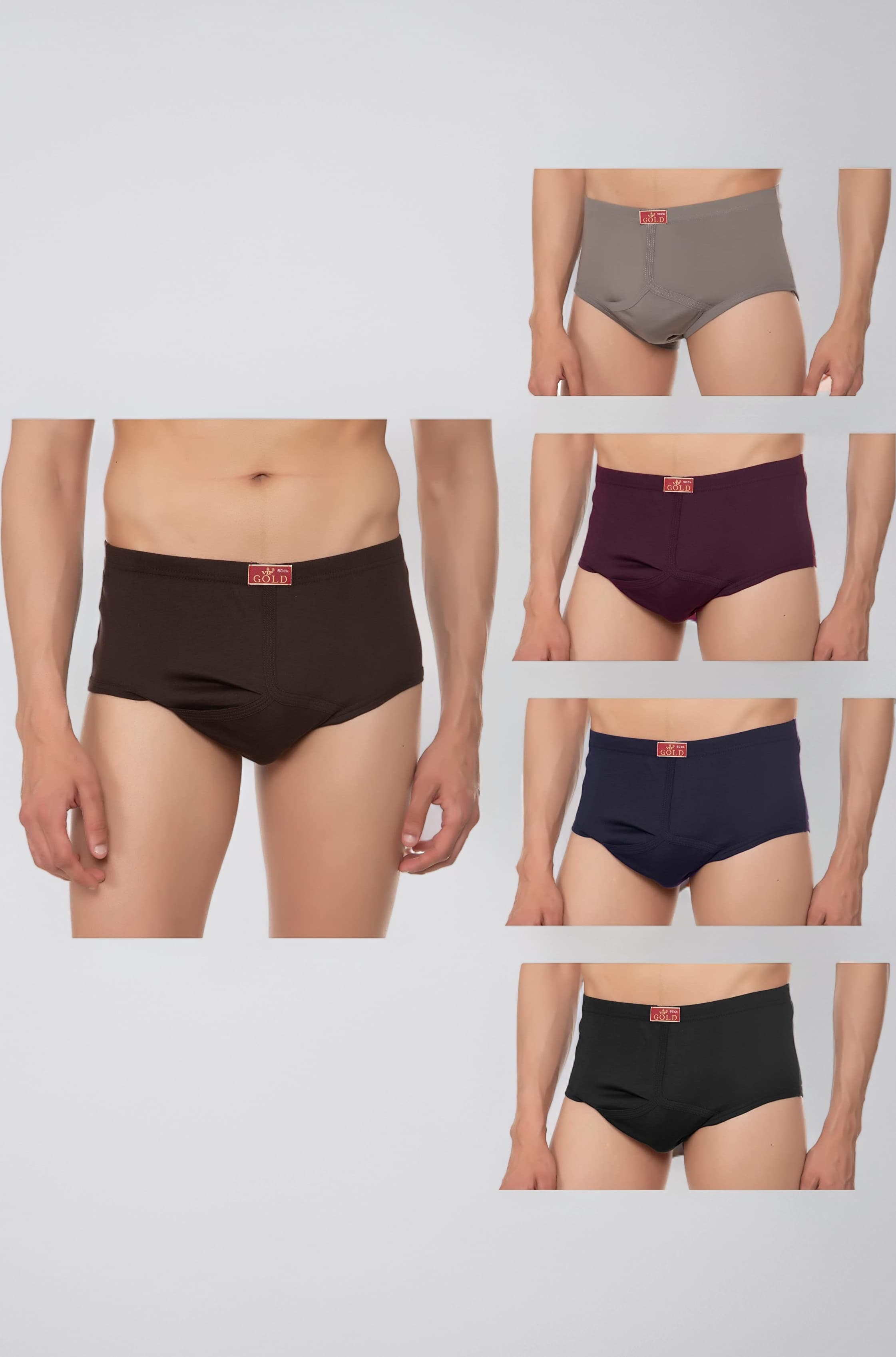 - Gold Y-Front Men's 100% Cotton Brief - Pack of 5