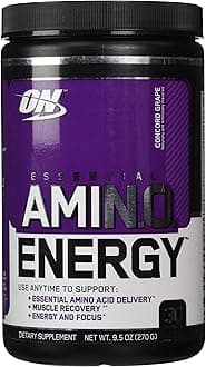 Optimum Nutrition Essential Amino Energy Concord Grape - 30 Servings, 9.5 oz