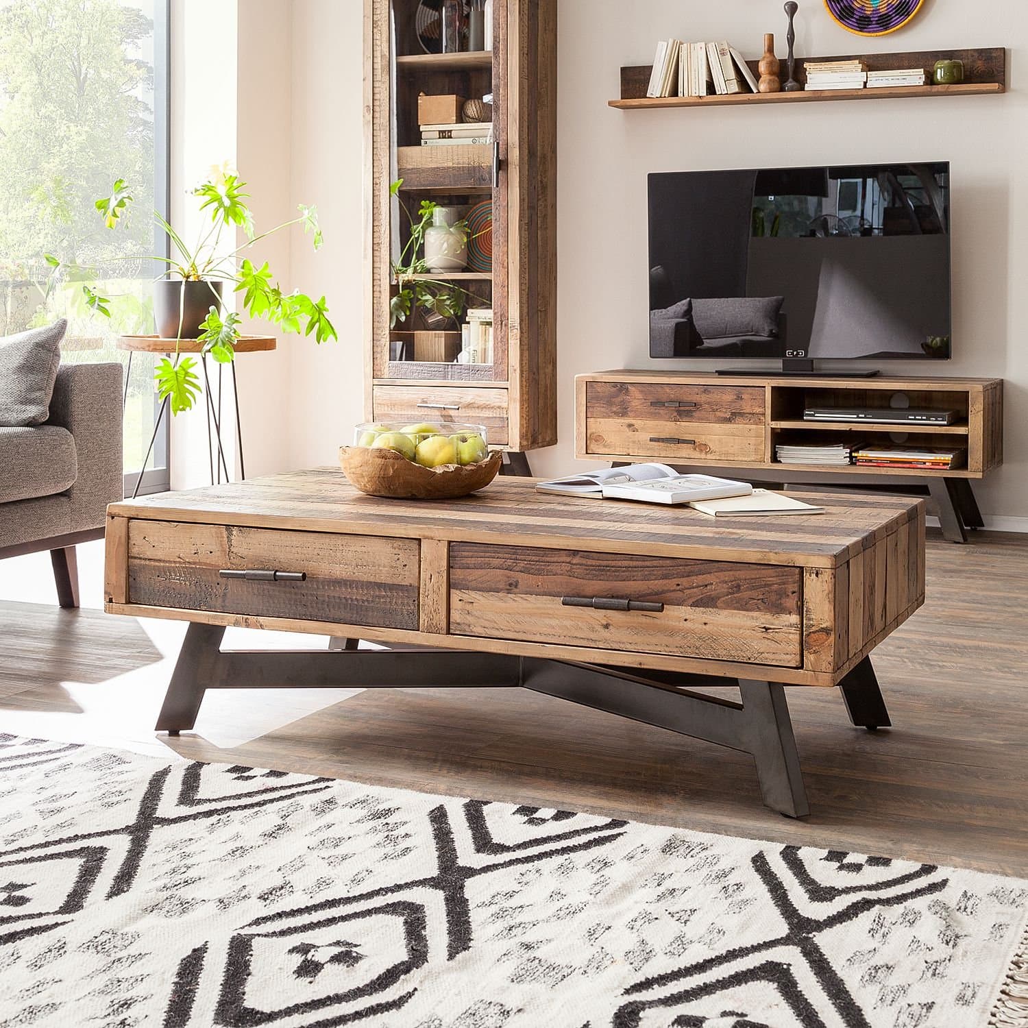 The Attic Retro Centre Table, Brown, Standard (KL-1857)