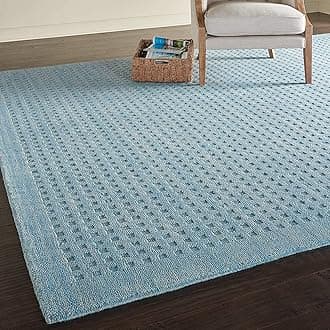ZARA CARPETS; 'can change the floor ZARACARPETS Solid Plain Hand Made Rugs Runner Size 2 Feet by 6 Feet (2x6 feet) Loop Sky Blue