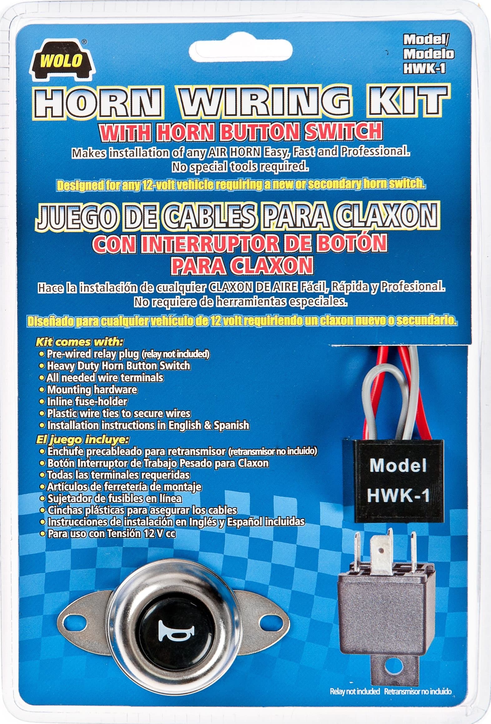 (HWK-1) Air Horn Wiring Kit with Horn Button Switch