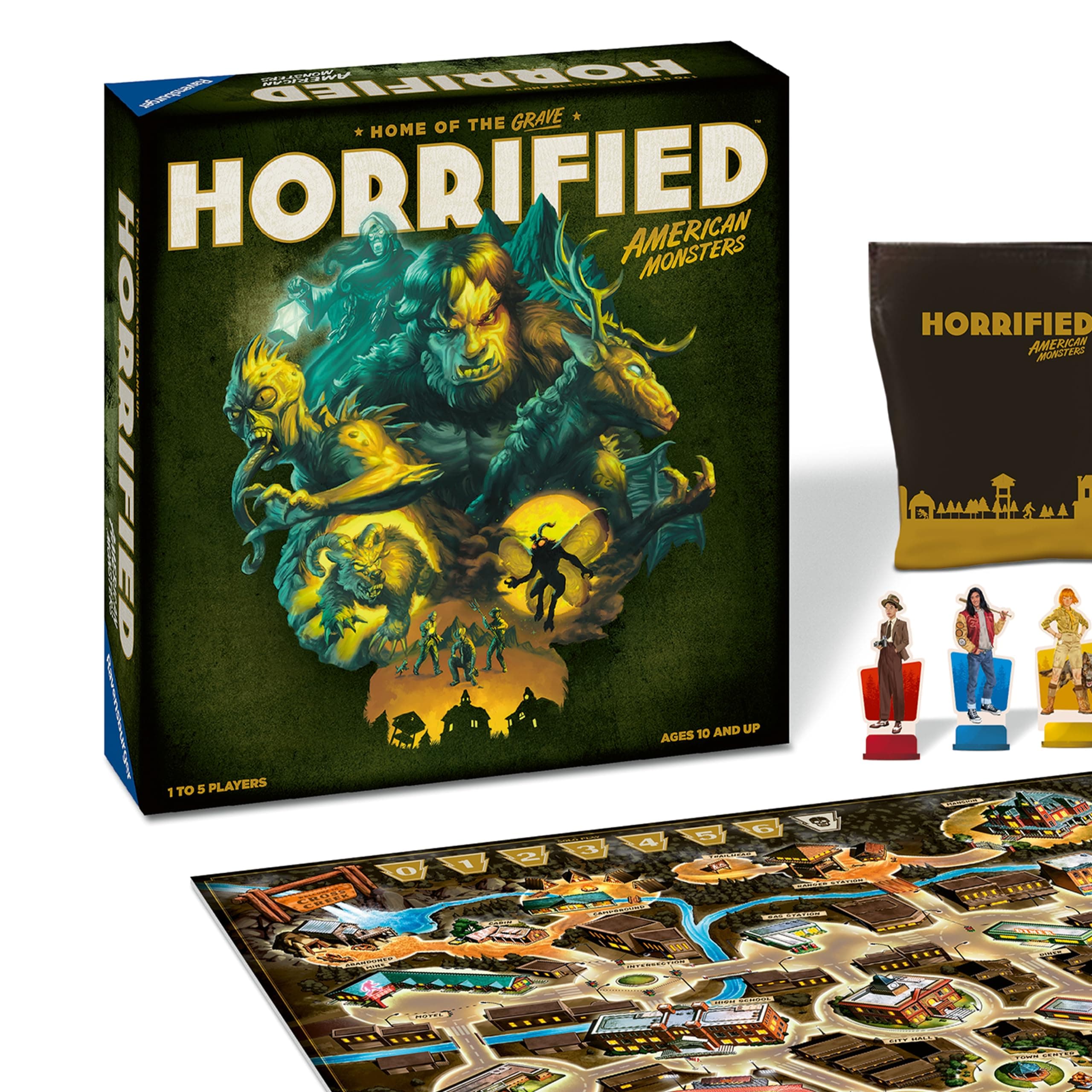 Ravensburger Horrified: American Monsters Strategy Board Game for Ages 10 & Up