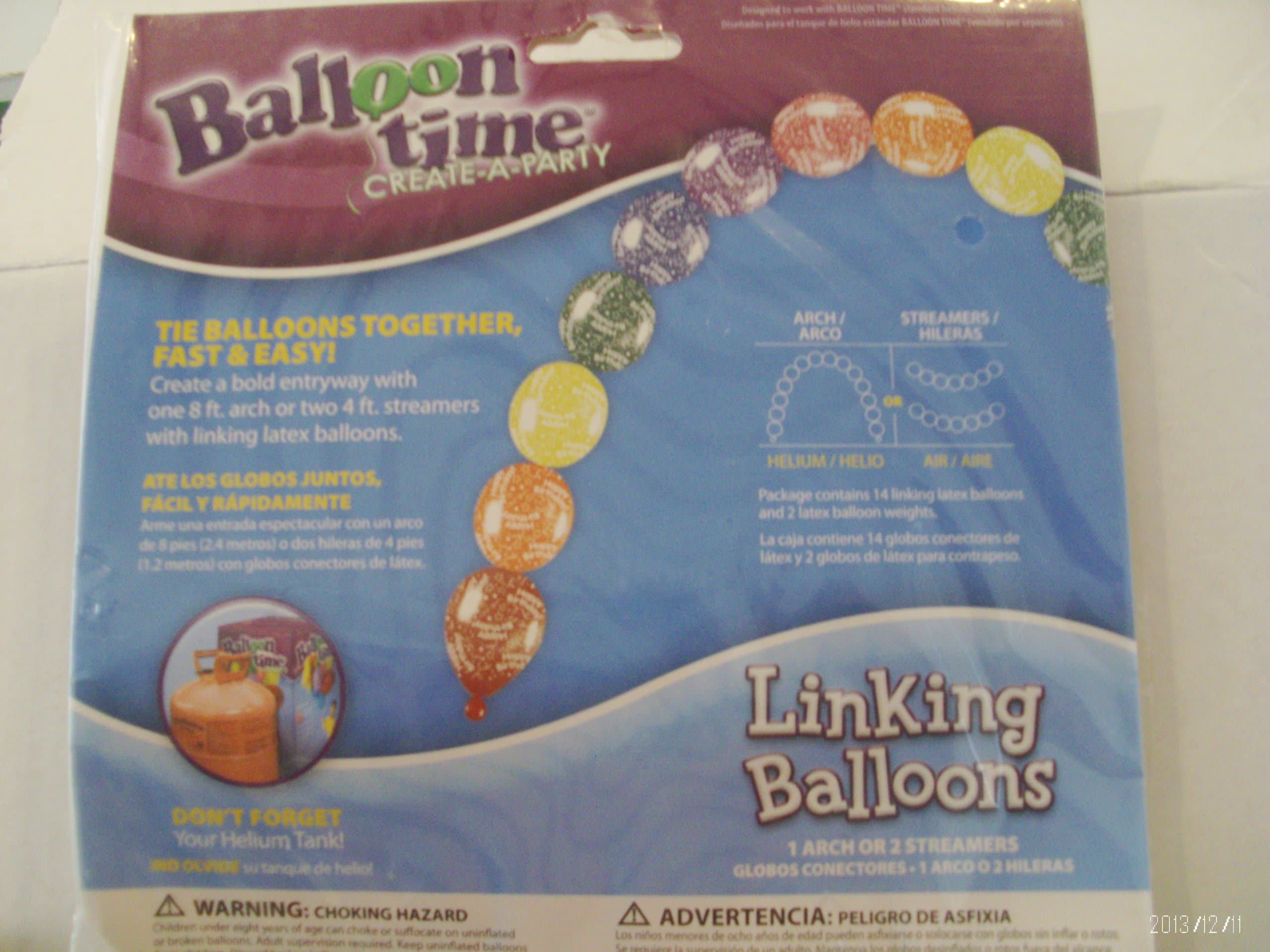 Balloon Time Create-A-Party Linking Happy Birthday Balloons