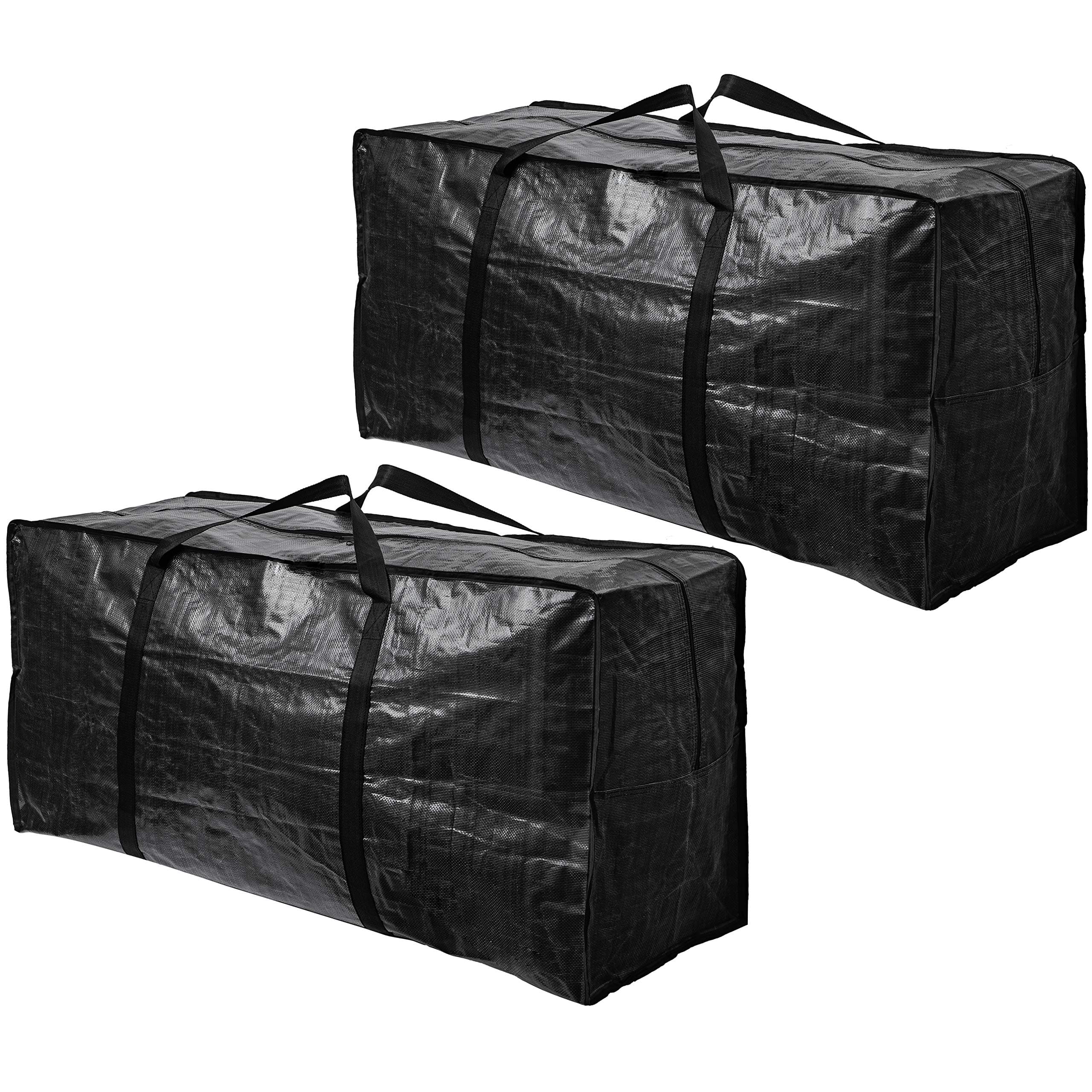 BAG-THAT! 2 XXL Moving Bags, Extra Extra Large Heavy Duty Stronger Handles Wrap Around Storage Bags Moving Totes Storage Totes Zippered Reusable Moving Supplies Moving Boxes Clothes Comforters College