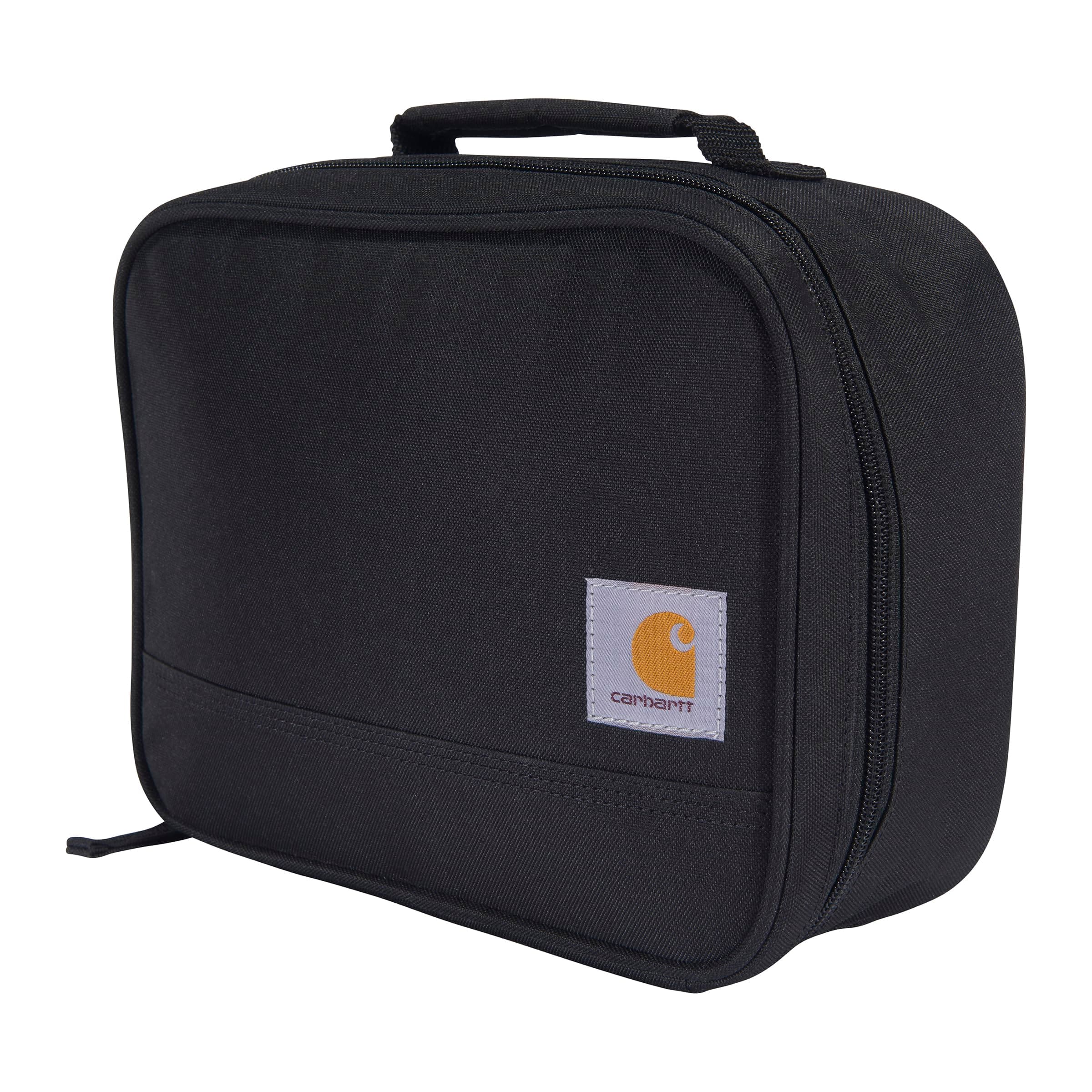Carhartt Insulated Lunch Cooler For Men and Women, Fully Insulated Lunch Pale for Everyday Use, 4 Can (Black)