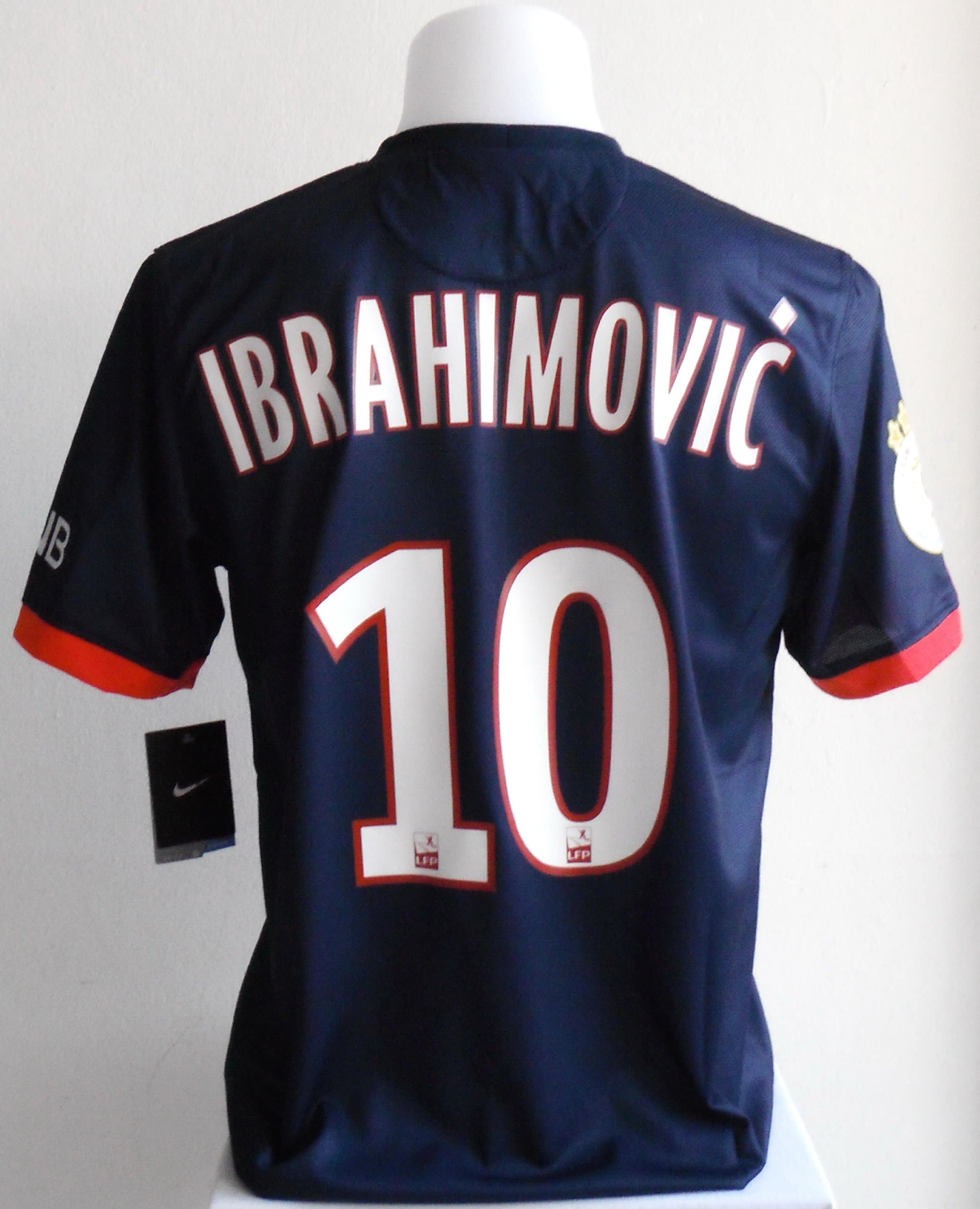 Ibrahimovic #10 Paris Saint Germain PSG Home Soccer Jersey 2013/14 Size M (New) Navy Blue