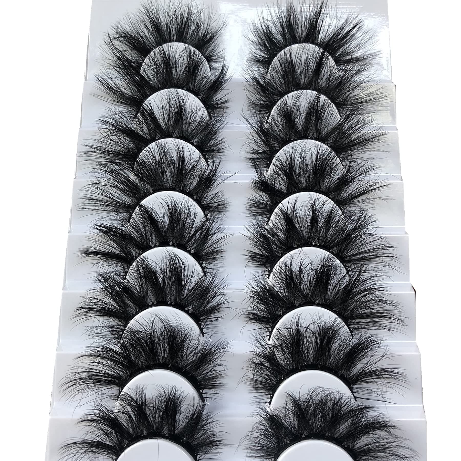 GMAGICTOBO False Eyelashes Wispy Eyelashes Faux 3D Mink Lashes Thick Volume Long Soft Dramatic Strip Eye Lashes Pack 8 Pairs