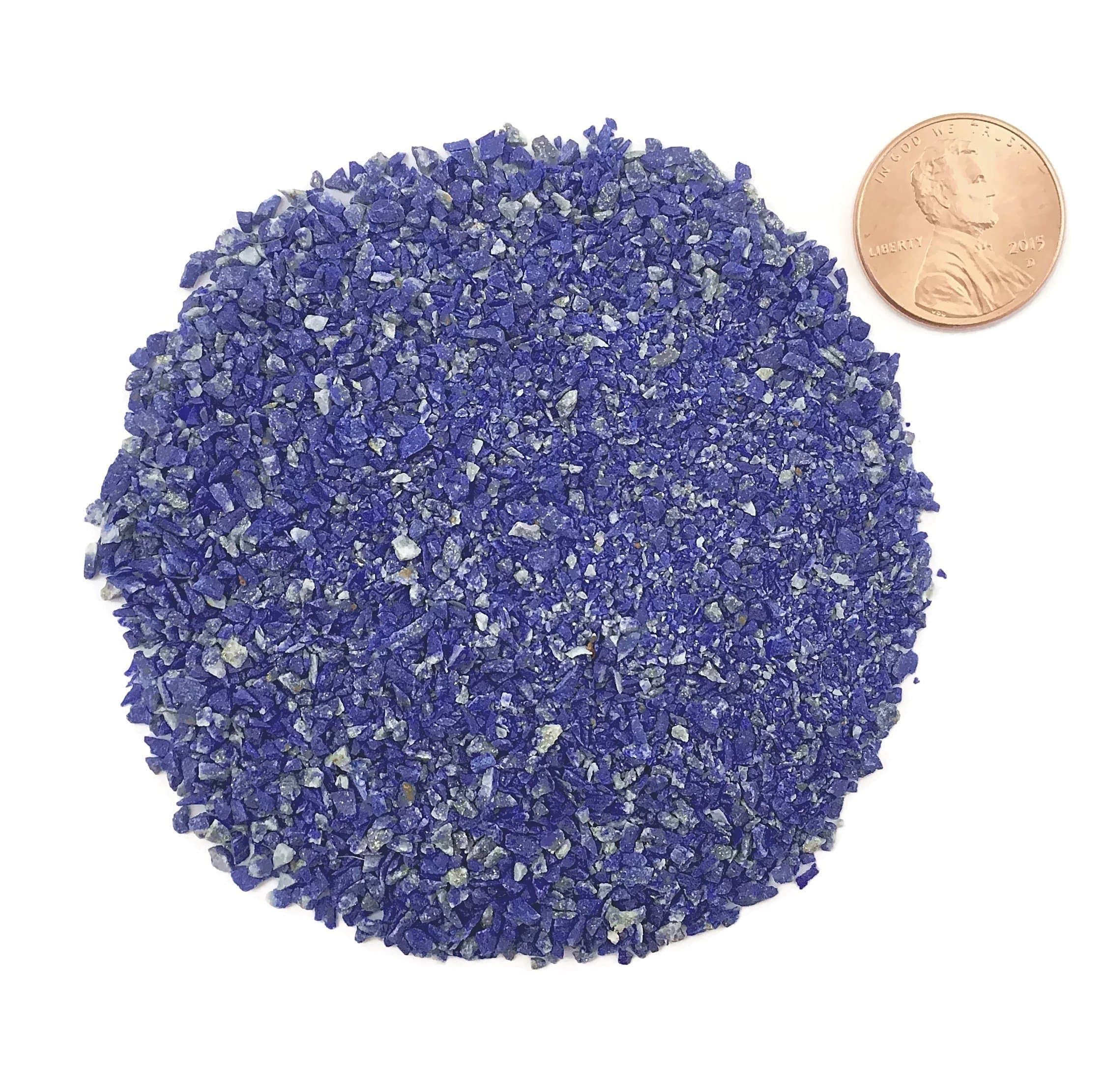Makers Minerals Natural Crushed Lapis Lazuli for Stone Inlay, Medium, 1/2 Ounce