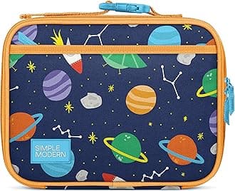 Simple Modern Kids Lunch Box for School | Reusable Insulated Lunch Bag for Toddler, Girl, and Boy | Meal Containers with Exterior & Interior Pockets | Hadley Collection | Outer Space