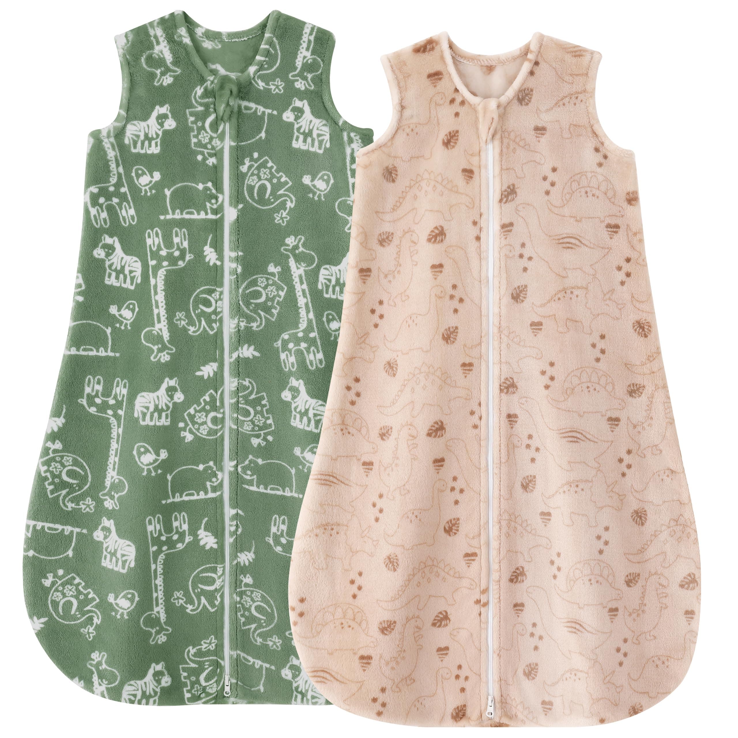 YoofossFleece Baby Sleep Sack 0-6 Months, 2 Pack 1.5 Tog Baby Wearable Blanket with 2-Way Zipper, Toddler Sleeping Sack, Soft Warm Lightweight(Small)Global Organic Textile StandardGlobal Organic Textile StandardGlobal Organic Textile StandardGlobal Organic Textile Standard