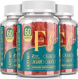 Biotin Gummies -Hair Skin and Nails Vitamins Vegan Vitamin B7, Supports Hair Growth and Stronger Nails for Men & Women 90 Day Supply-Strawberry