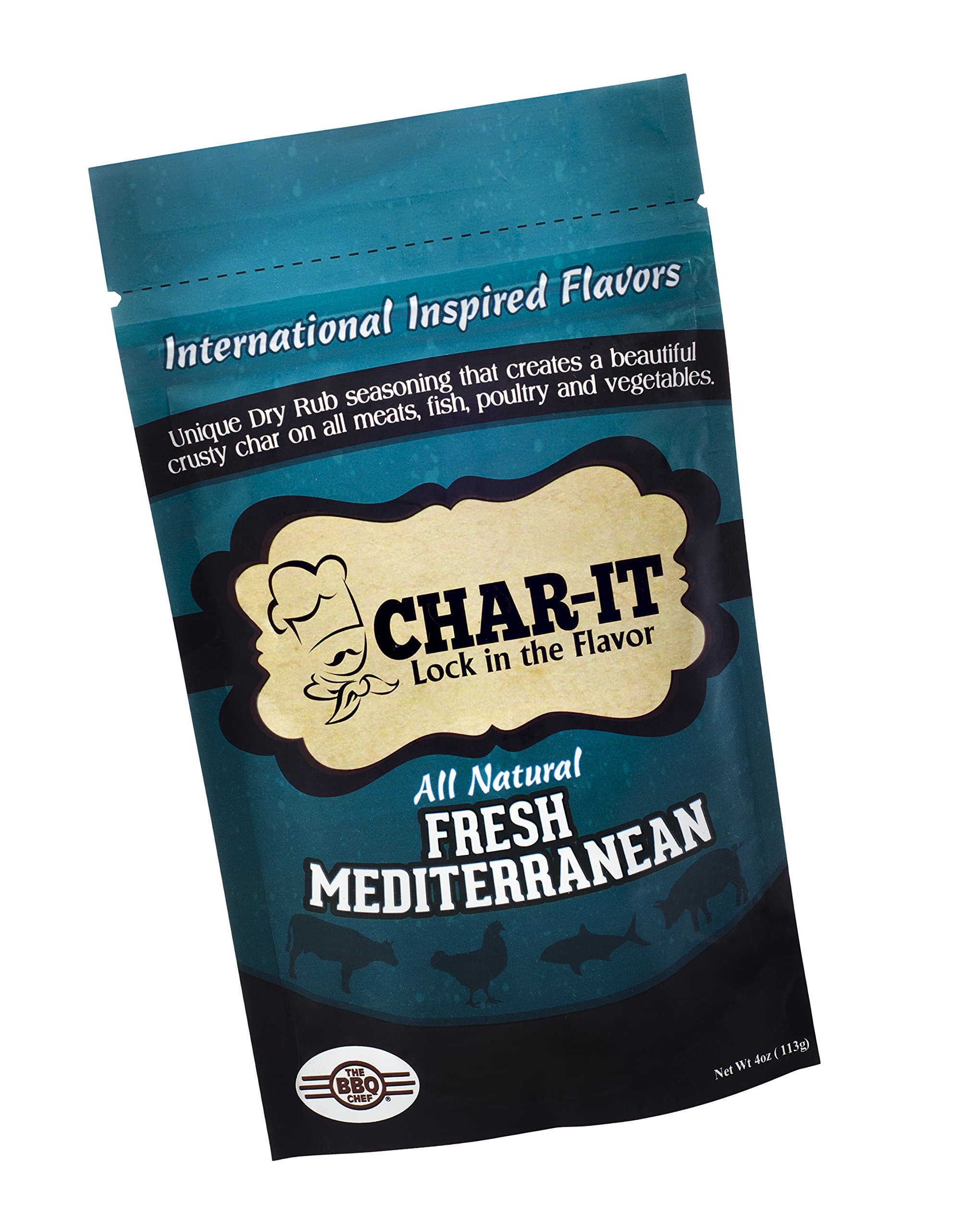 The BBQ Chef Char-It Spice Rub Fresh Mediterranean, Pack of 4