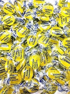 Sugar Free Lemon Drops Hard Candy - 1 lb Individually Wrapped - Easter Candy, Easter Basket Stuffers & Fillers, Sugar Free Candy Gifts