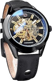 FORSINING 3D Blue Hardlex Glass Mens Transparent Sport Casual Mechanical Automatic Wrist Watch Top Brand Luxury