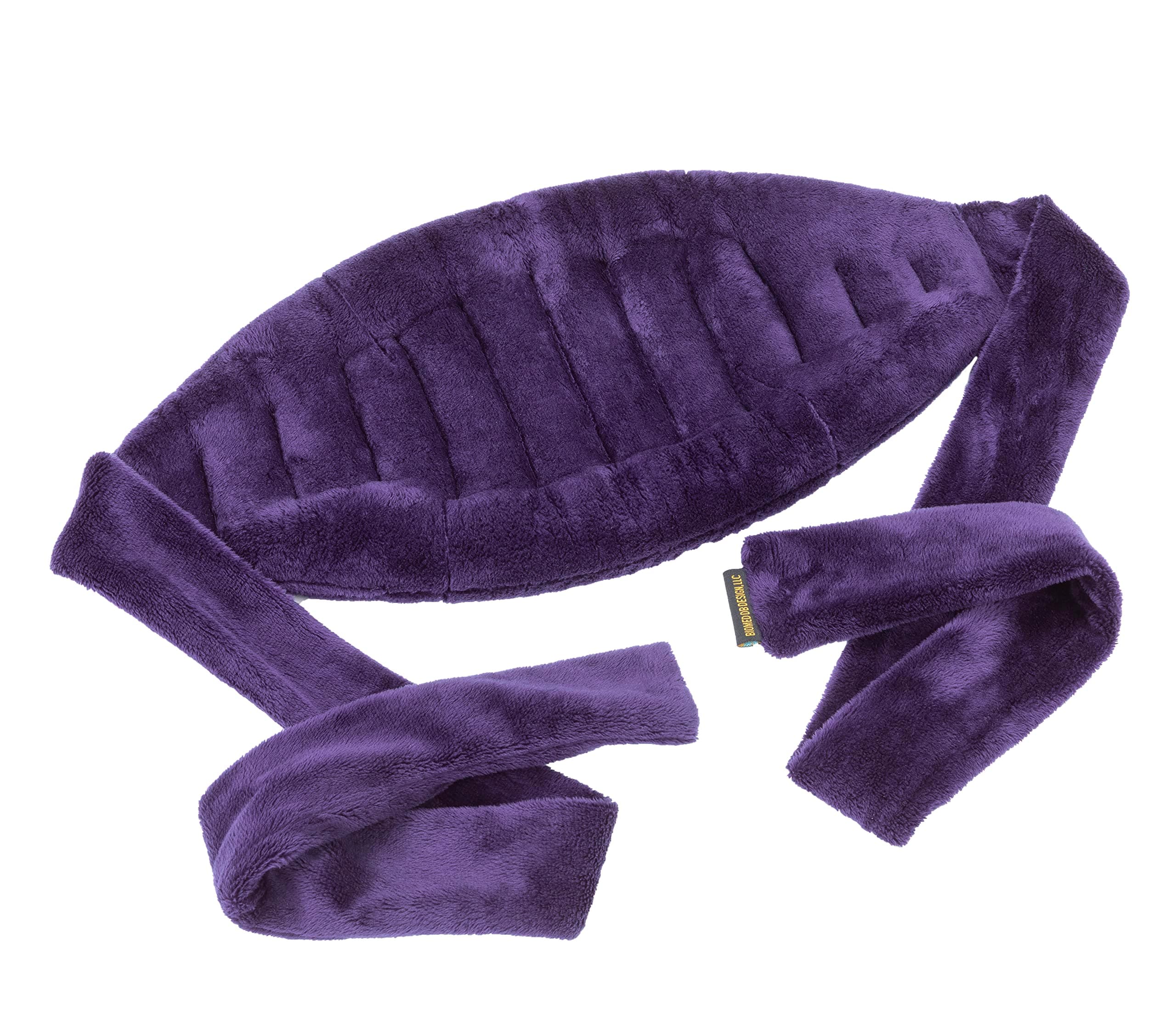 SunnyBay Microwave Heating Pad, Microwavable Moist Hot or Cool Bean Bag Wrap for Neck, Shoulder, Knee, or Back Pain with Fastening Straps, 8x14 Inch Heating Area, 1.5 Lbs, 64 Inches, Purple