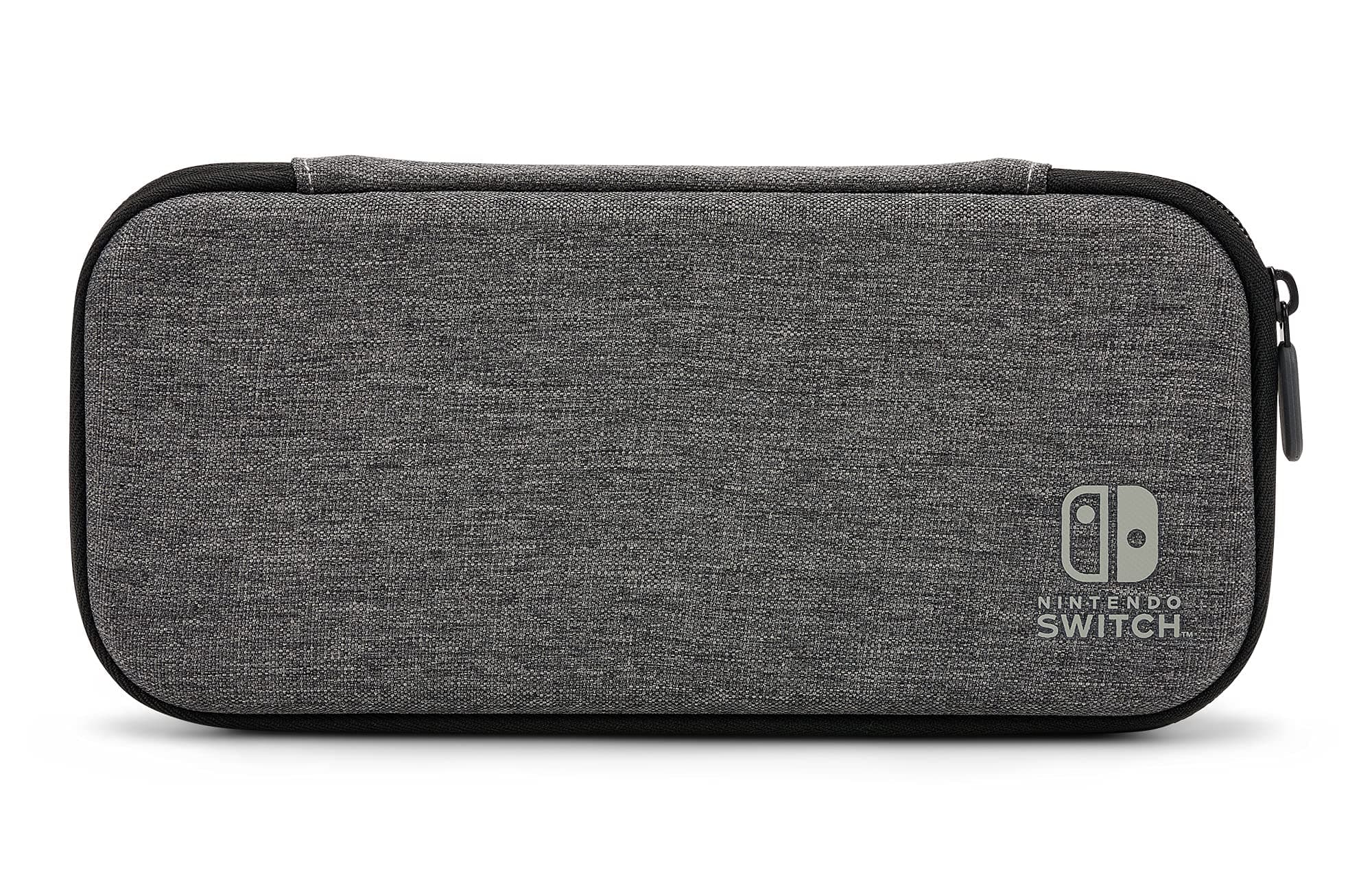 PowerA Slim Case for Nintendo Switch OLED Model - Charcoal Black/Grey, Officially Licensed, Two-Year Warranty