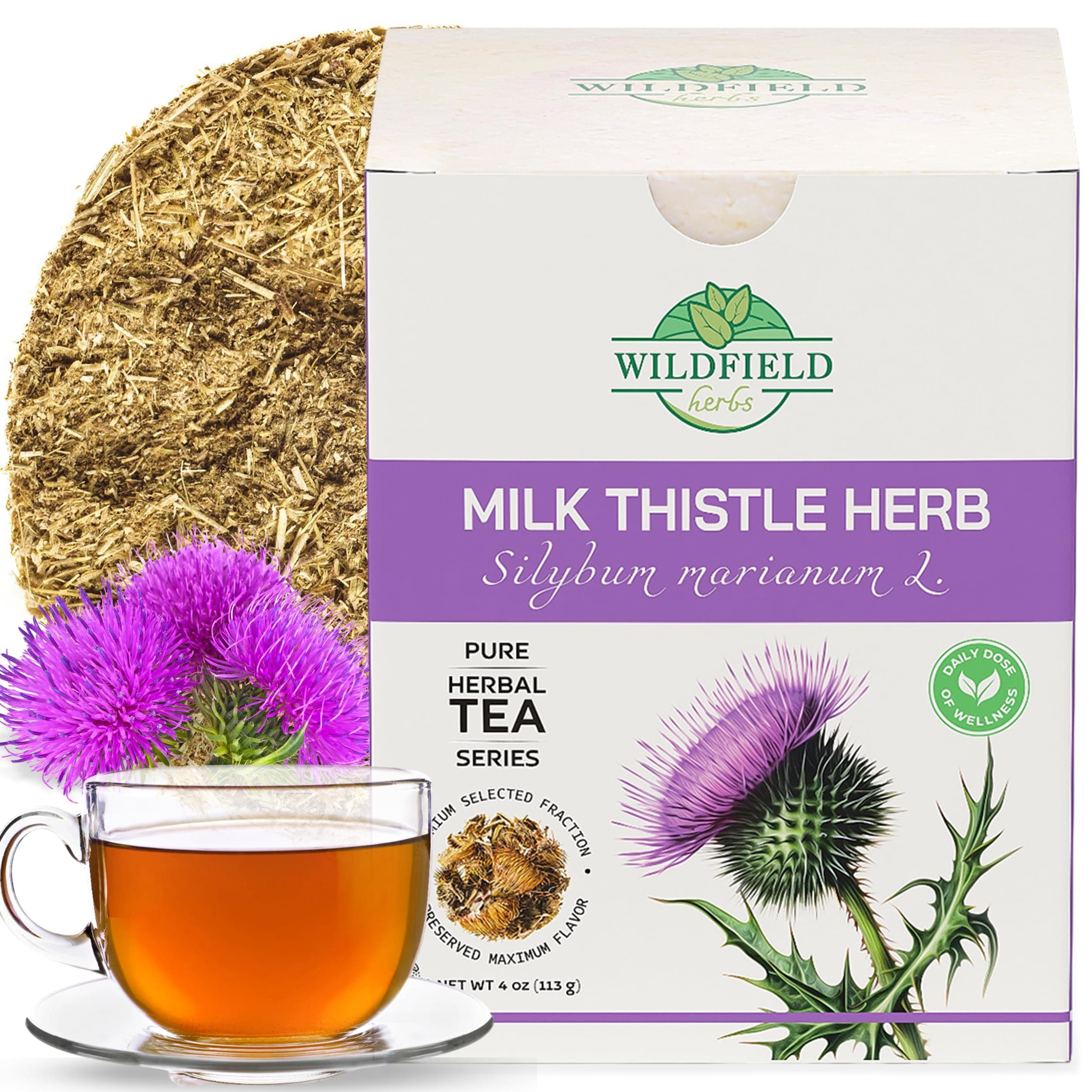4 oz. Milk Thistle Herb Dried Milk Thistle Herbal Tea Bags (Silybum Marianum) - 113g Herb Tea Cardo Mariano