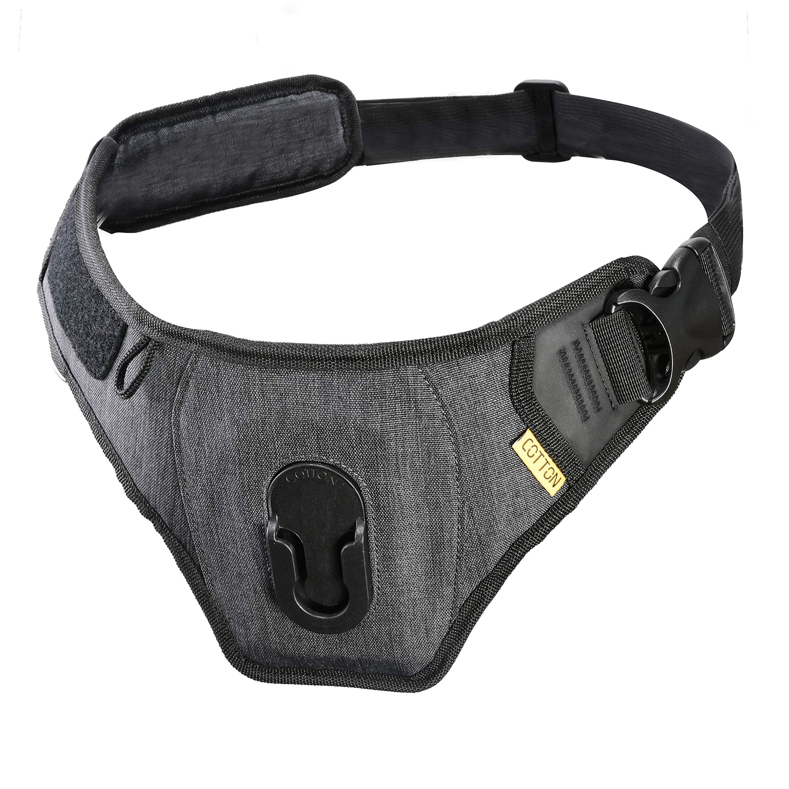 Carrier Slingbelt with Tether for One Camera. Camera Harness for Hiking and Traveling for Hands-Free Carrying