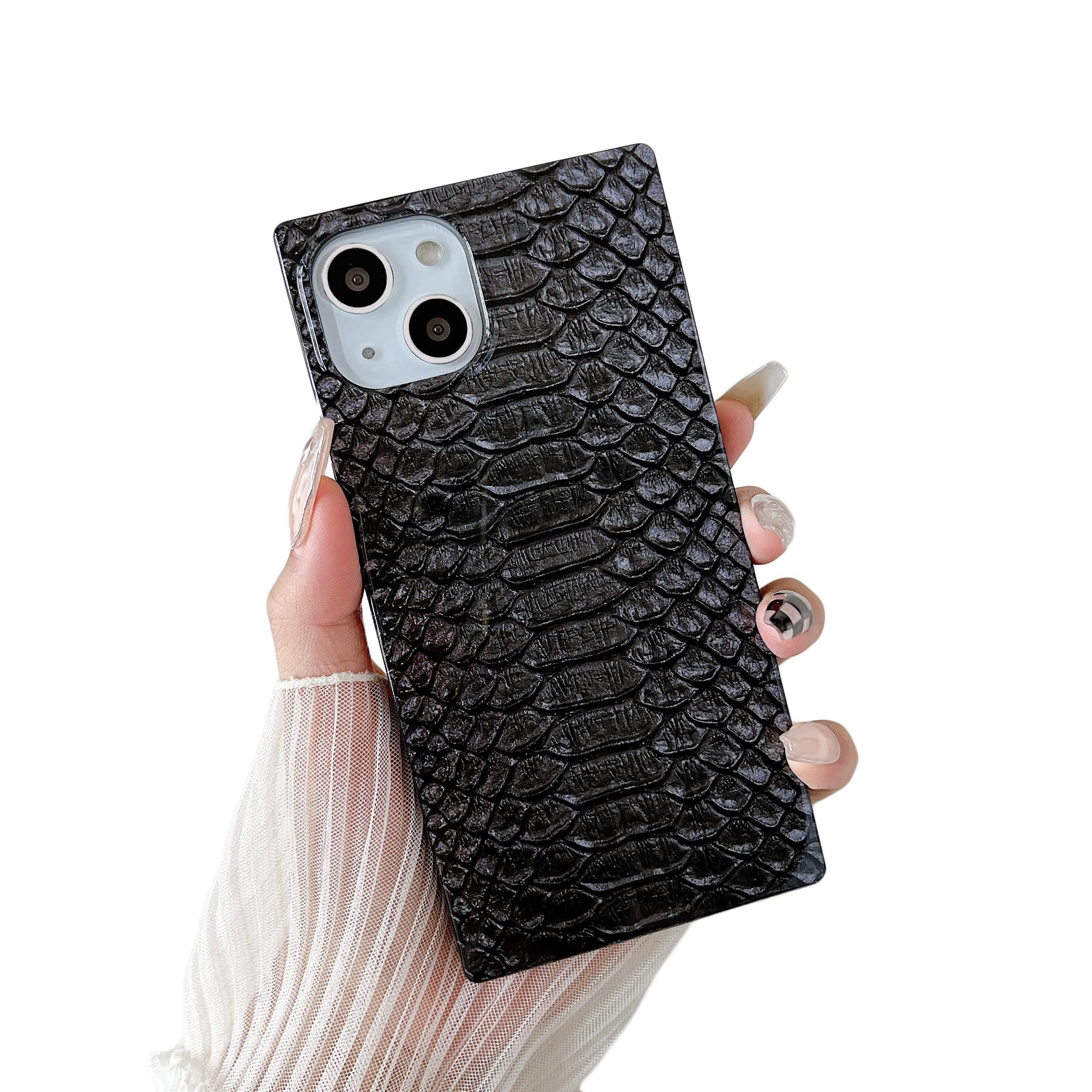 CocomiiSquare iPhone 11 Pro Max Case - Square Animal - Slim - Lightweight - Glossy - Black Reptile King Cobra Snake Print - Luxury Cover Compatible with Apple iPhone 11 Pro Max 6.5" (King Cobra)