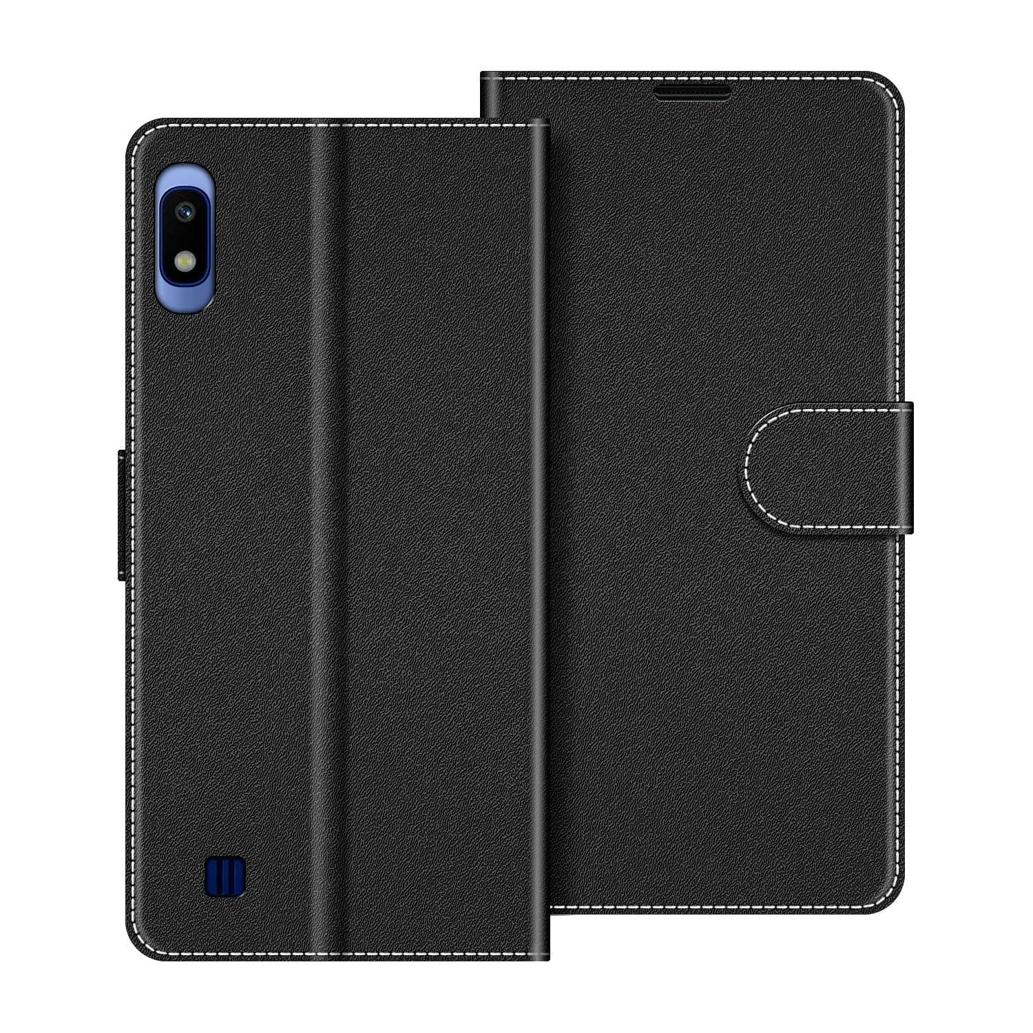 COODIO Samsung Galaxy A10 Case, Samsung A10 Phone Case, Galaxy A10 Wallet Case, Magnetic Flip Leather Case For Samsung Galaxy A10 / Galaxy M10 Phone Cover, Black