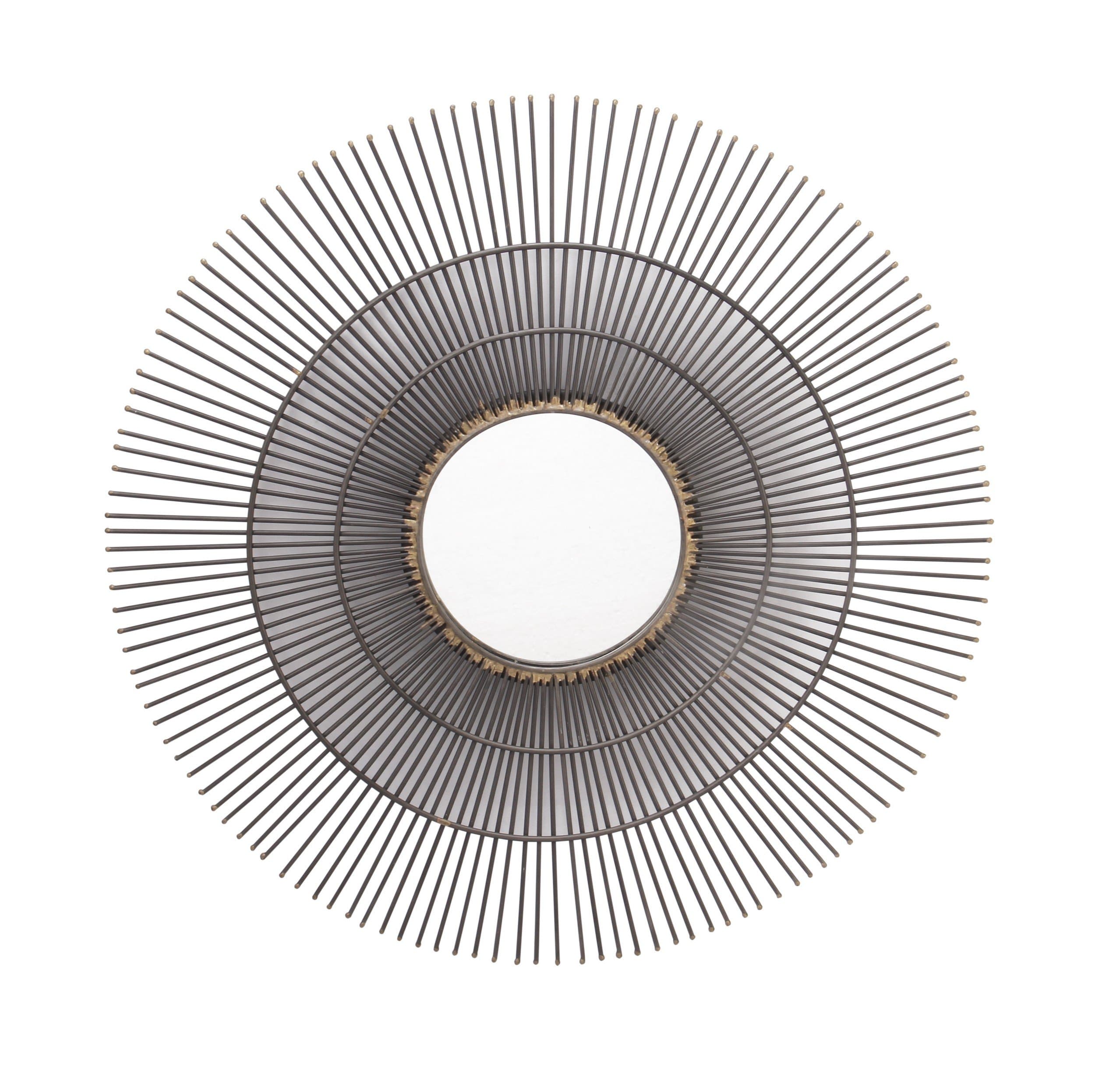 Anasa Decor Decorative Glass Mirror (63.5 cm x 3.81 cm x 63.5 cm, Brown)