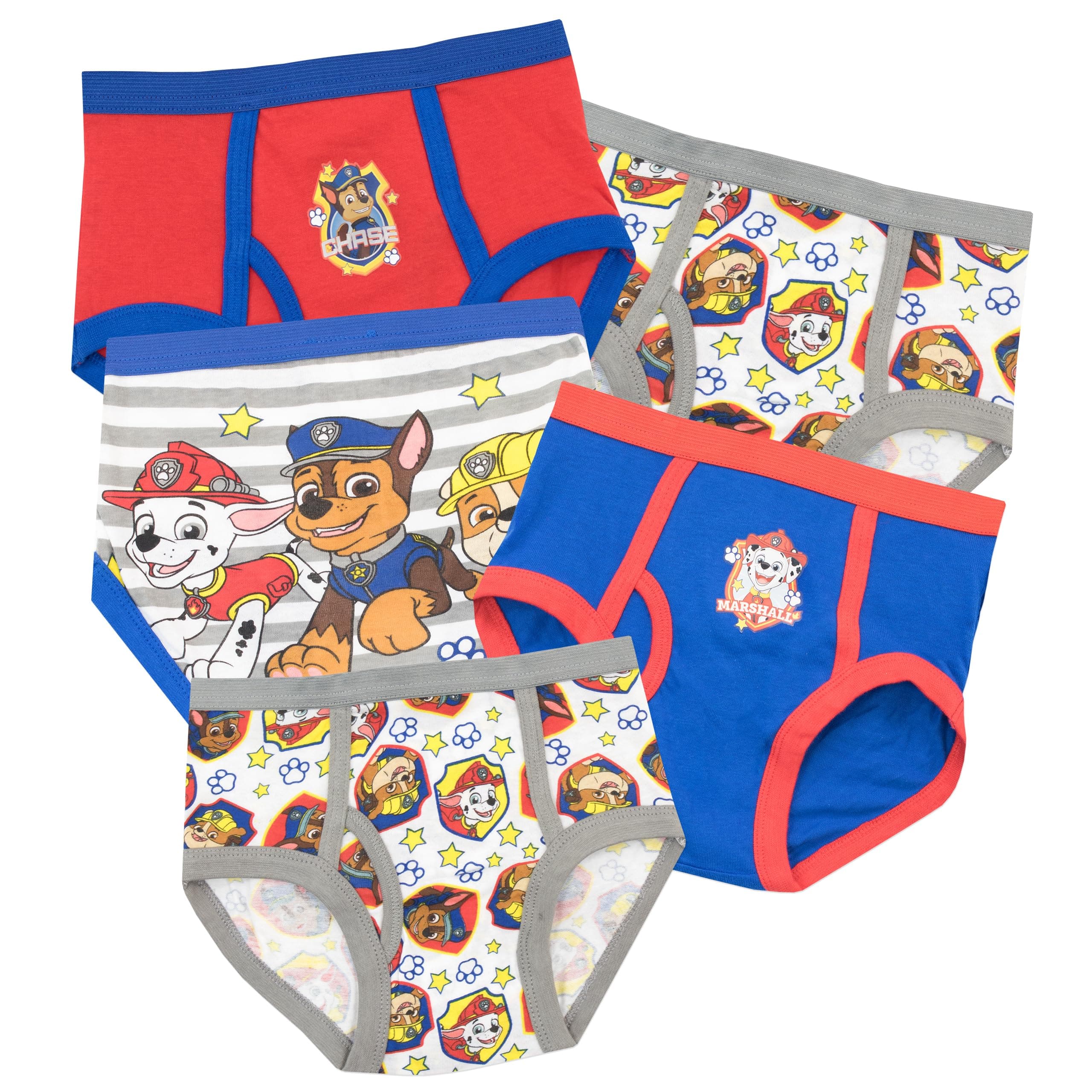 Boys Chase Marshall Rubble Briefs Pack of 5
