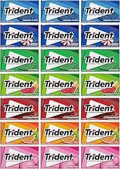 Trident Sugar-Free Chewing Gum Variety Pack Candy, Assorted Flavors, 21 Packs of 14 Pieces (294 Total Pieces)