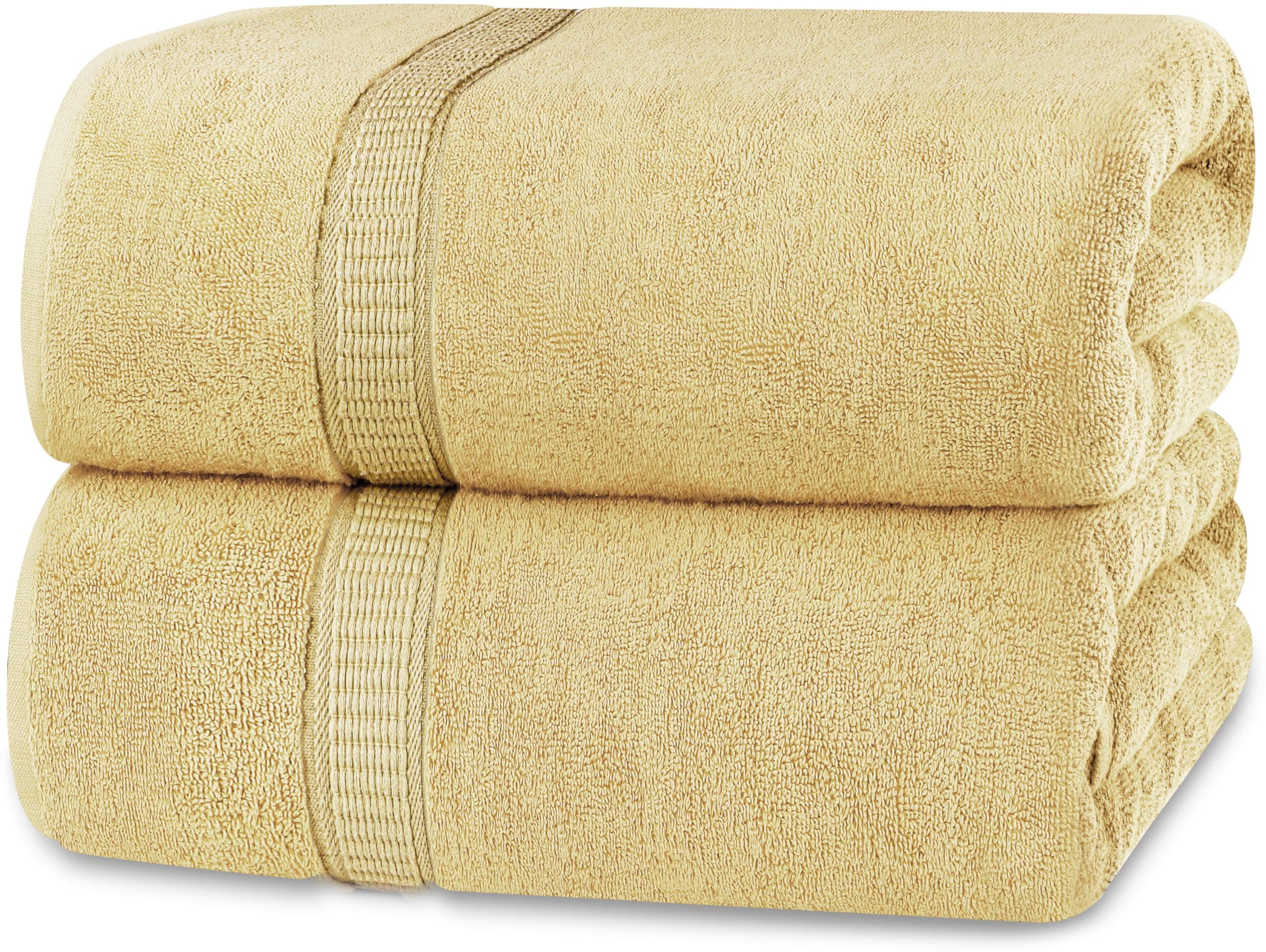 Utopia Towels - Premium Jumbo Bath Sheet (90 x 180 cm, 8 Pack) - 100% Ring Spun Cotton Highly Absorbent and Quick Dry Extra Large Bath Sheet - Super Soft Hotel Quality Towel (Champagne)