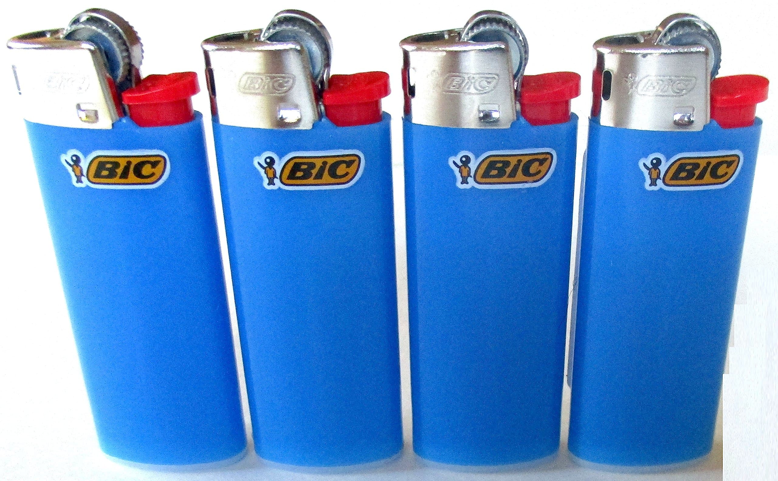 Mini Sky Blue Lighters Lot of 4