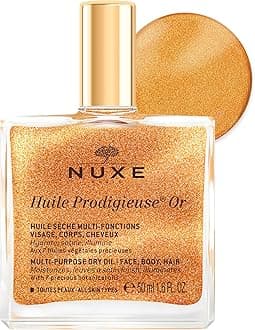 NUXE Huile Prodigieuse Shimmer Multi-Purpose Dry Oil - Luxurious Radiant Glow and Hydration for Face, Body & Hair