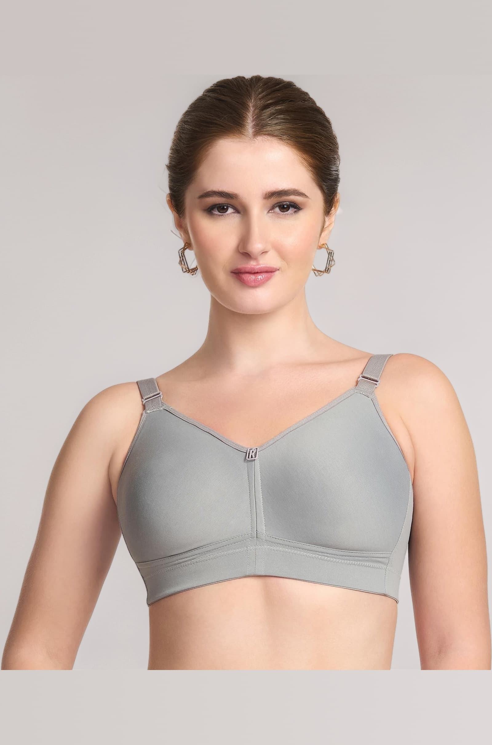 Riza T-FIT Women's Non-Padded,Non-Wired,Full Coverage,Seamless 100% Cotton Feel Fabric Bra Available in Multicolor